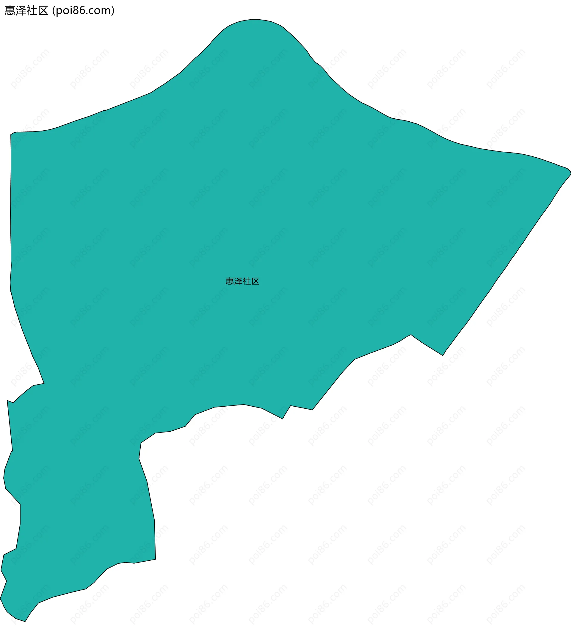 惠泽社区边界地图