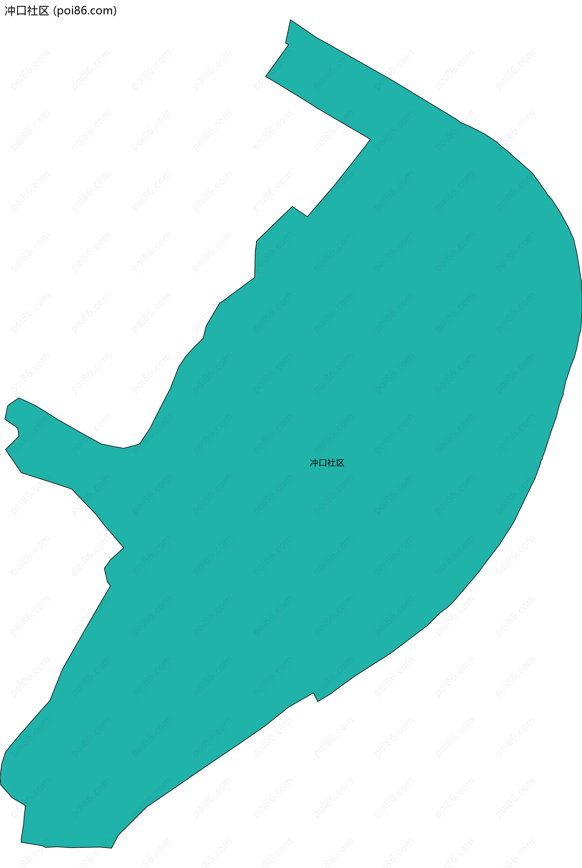 冲口社区边界地图