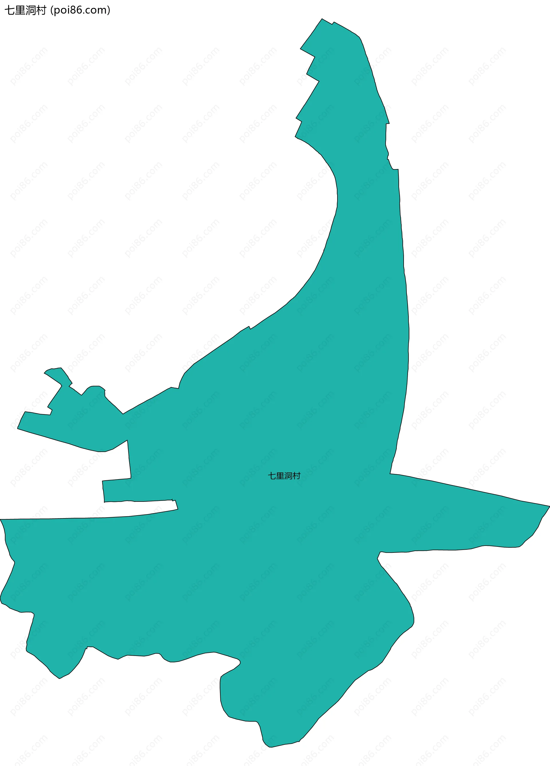 七里洞村边界地图