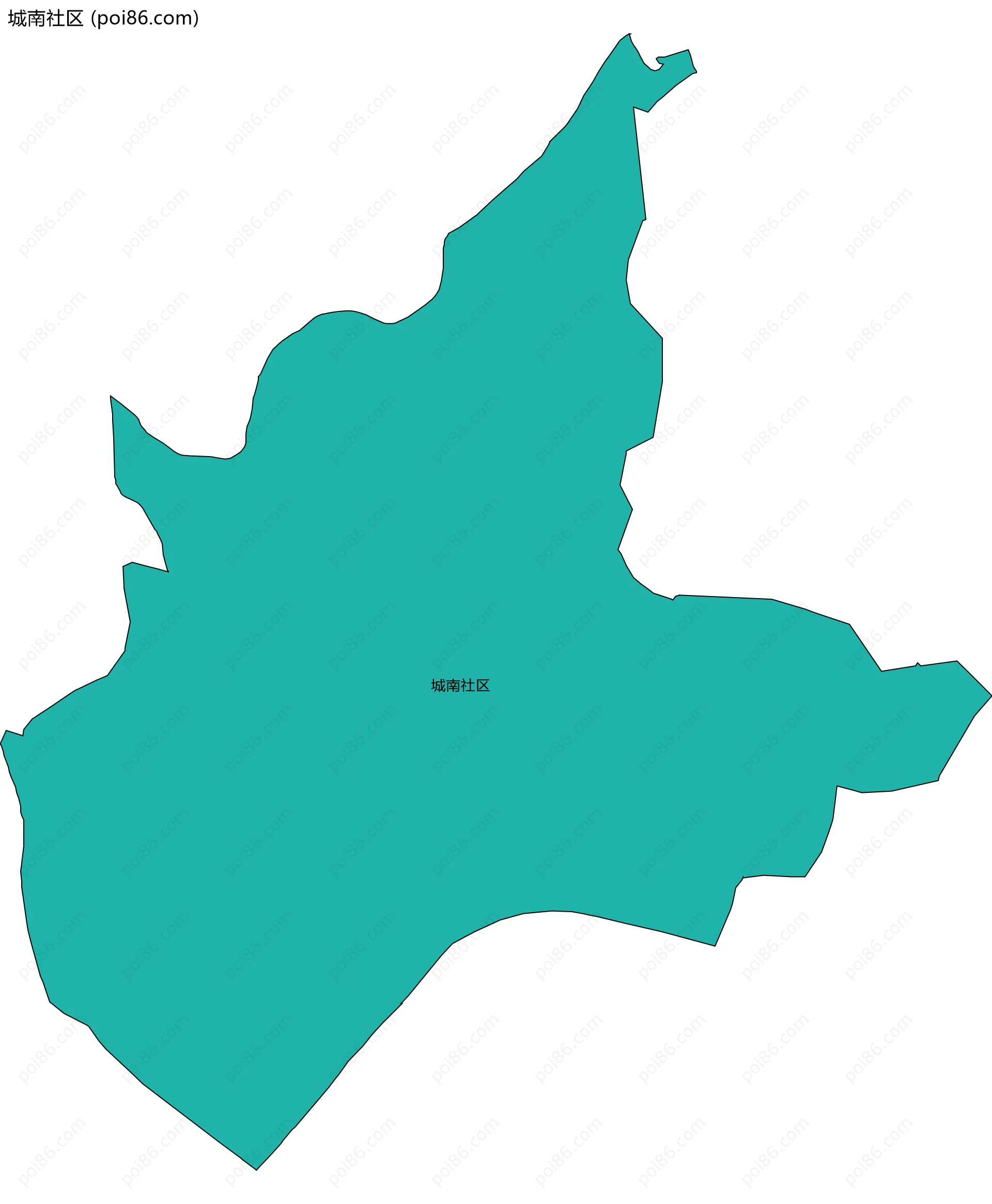 城南社区边界地图