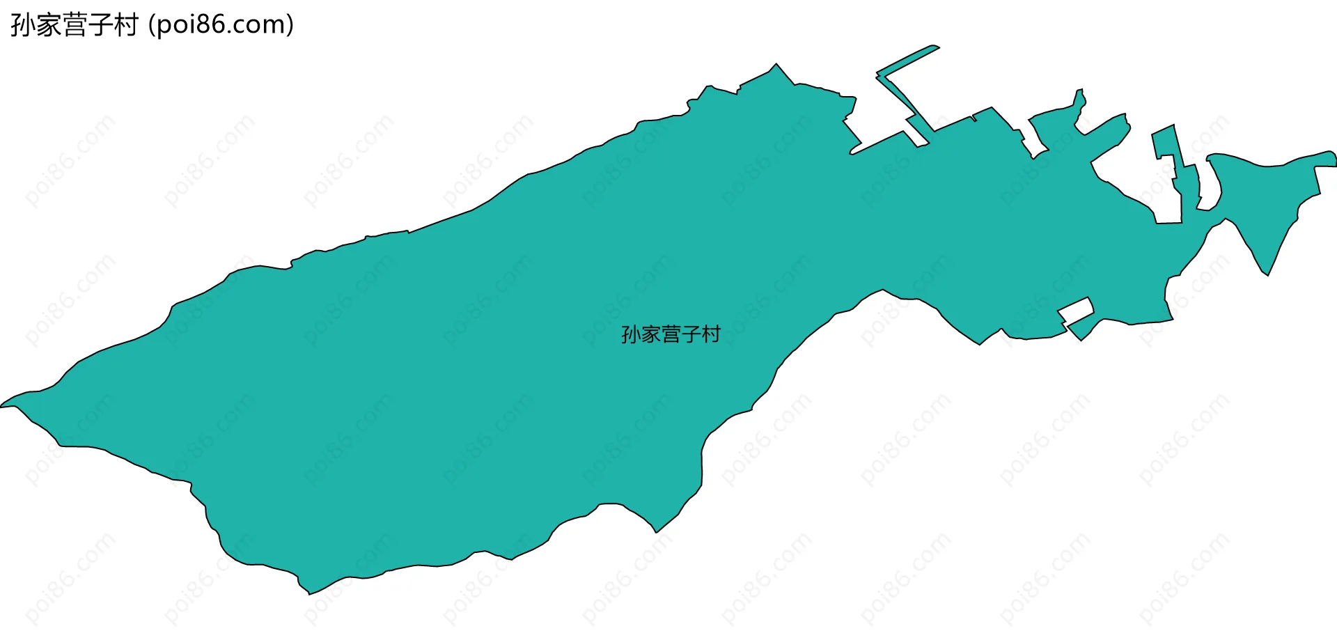 孙家营子村边界地图