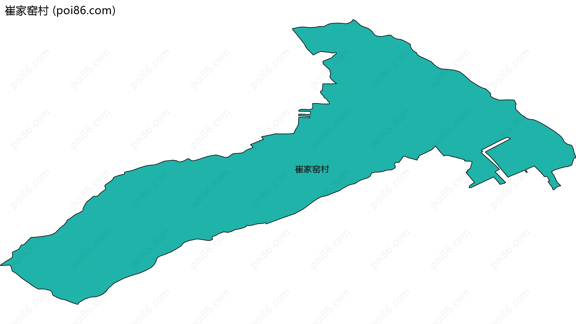 崔家窑村边界地图
