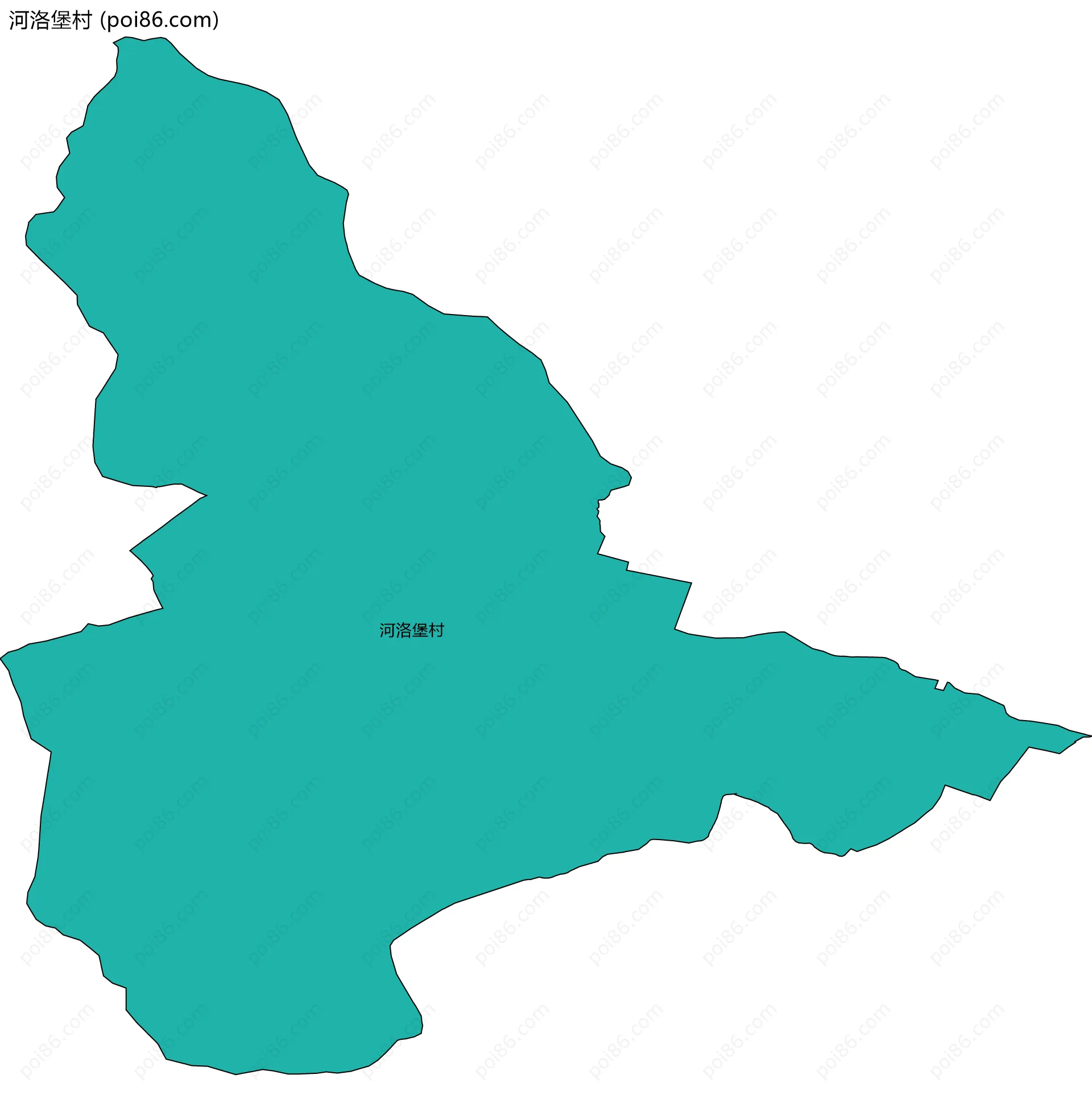河洛堡村边界地图