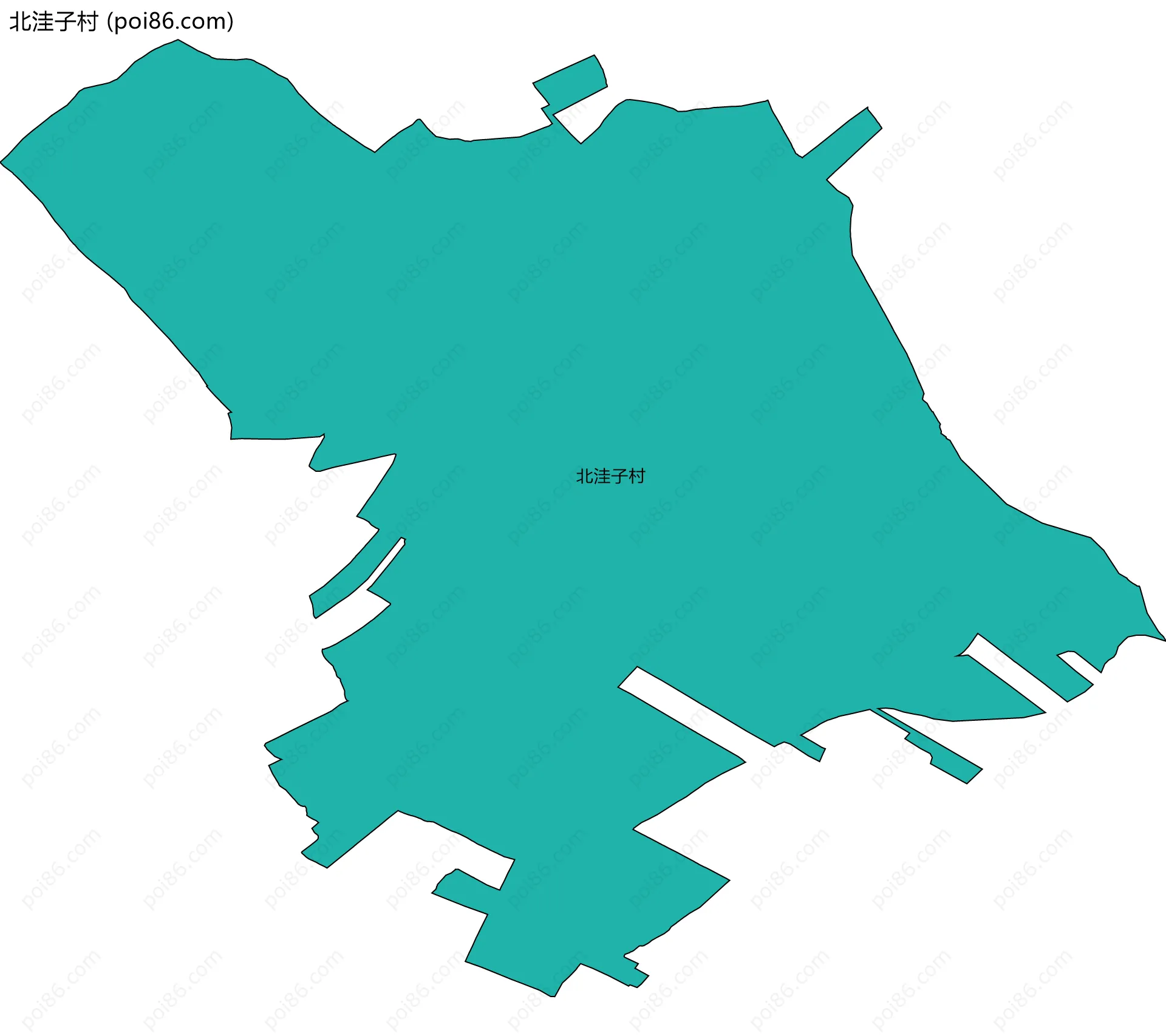 北洼子村边界地图