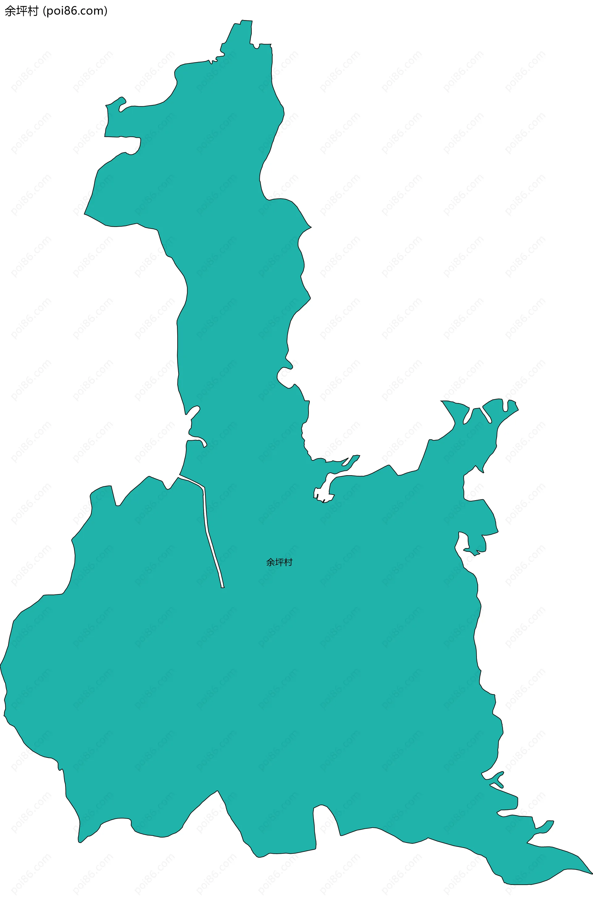 余坪村边界地图