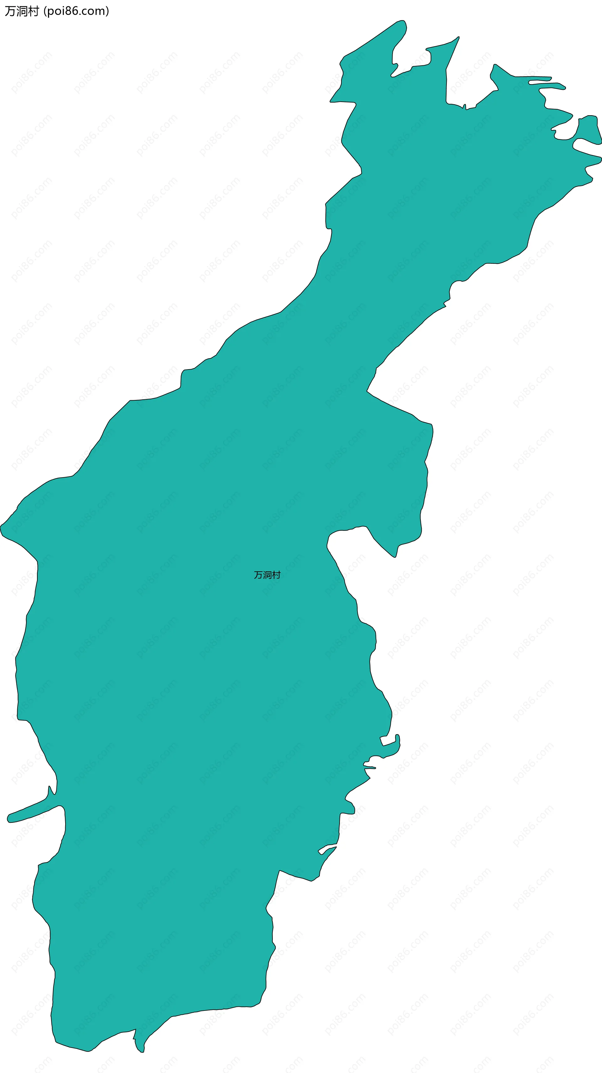 万洞村边界地图