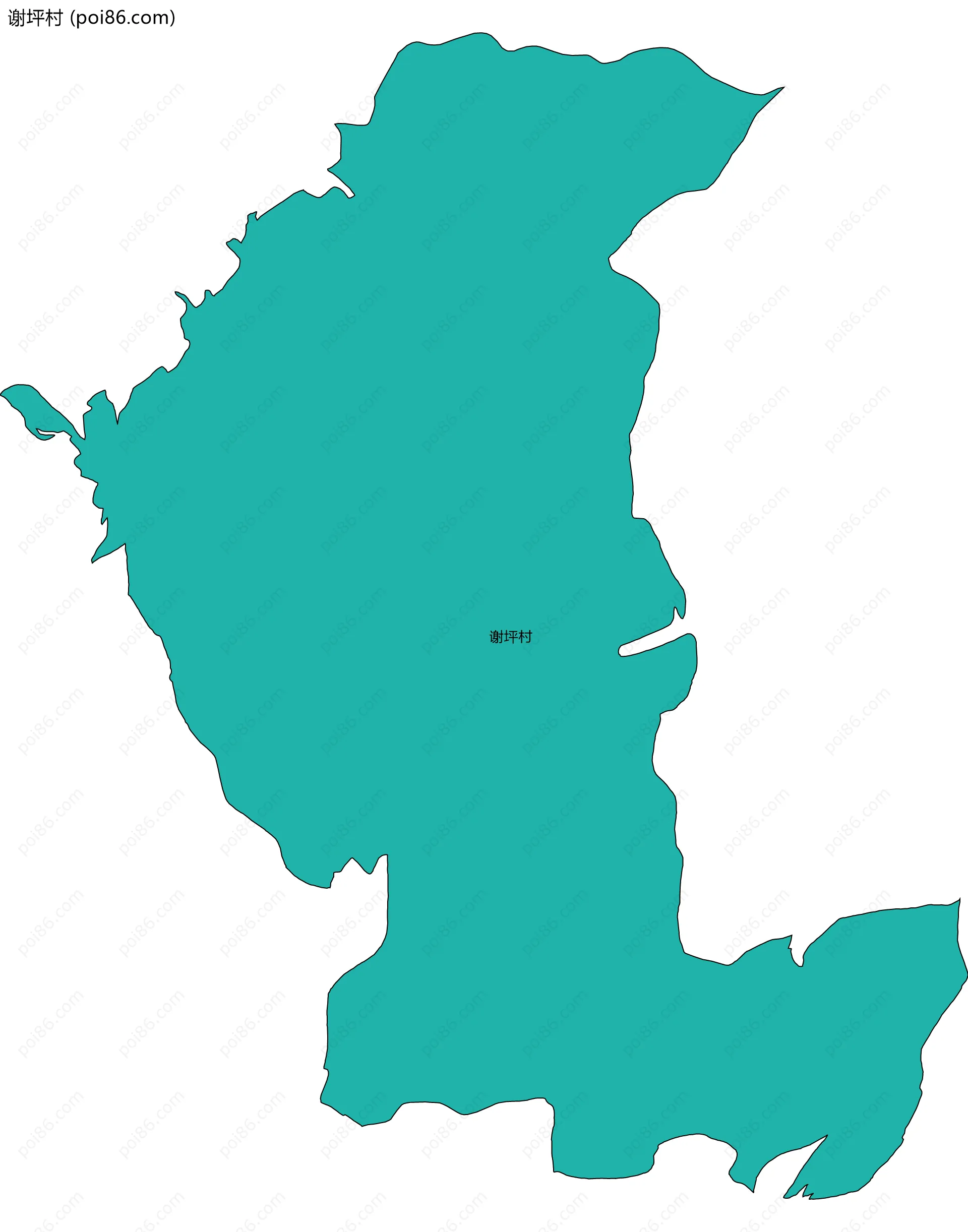谢坪村边界地图