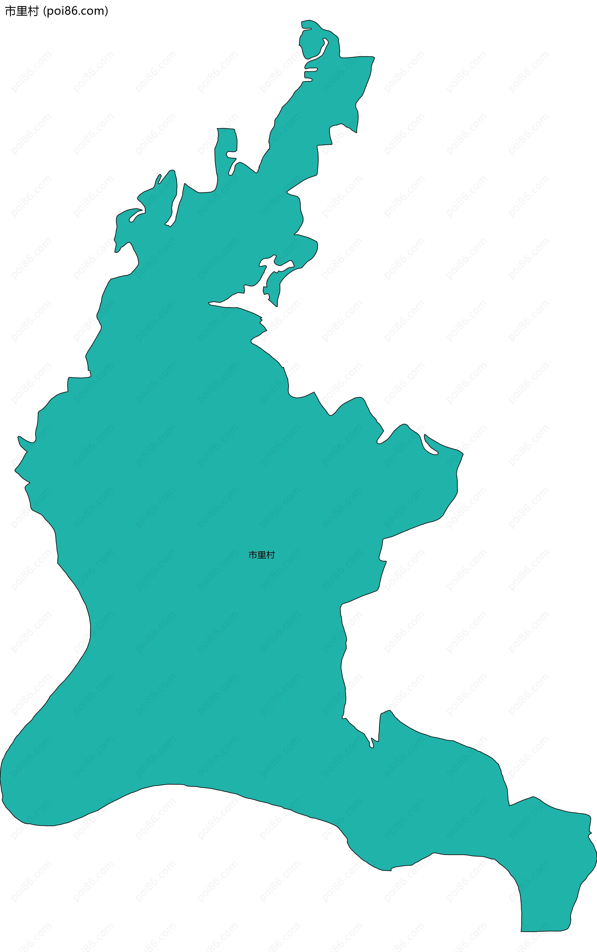 市里村边界地图