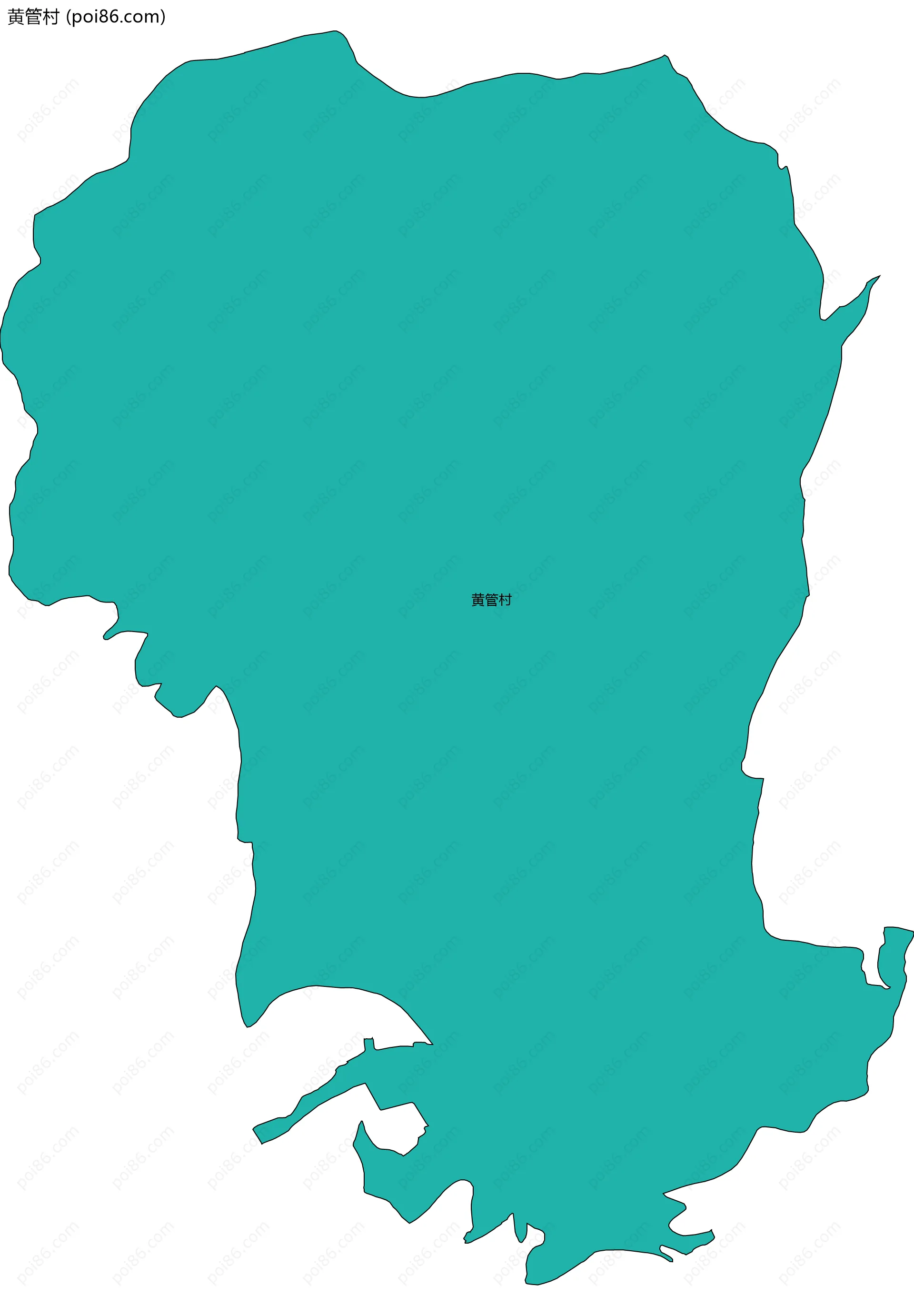 黄管村边界地图