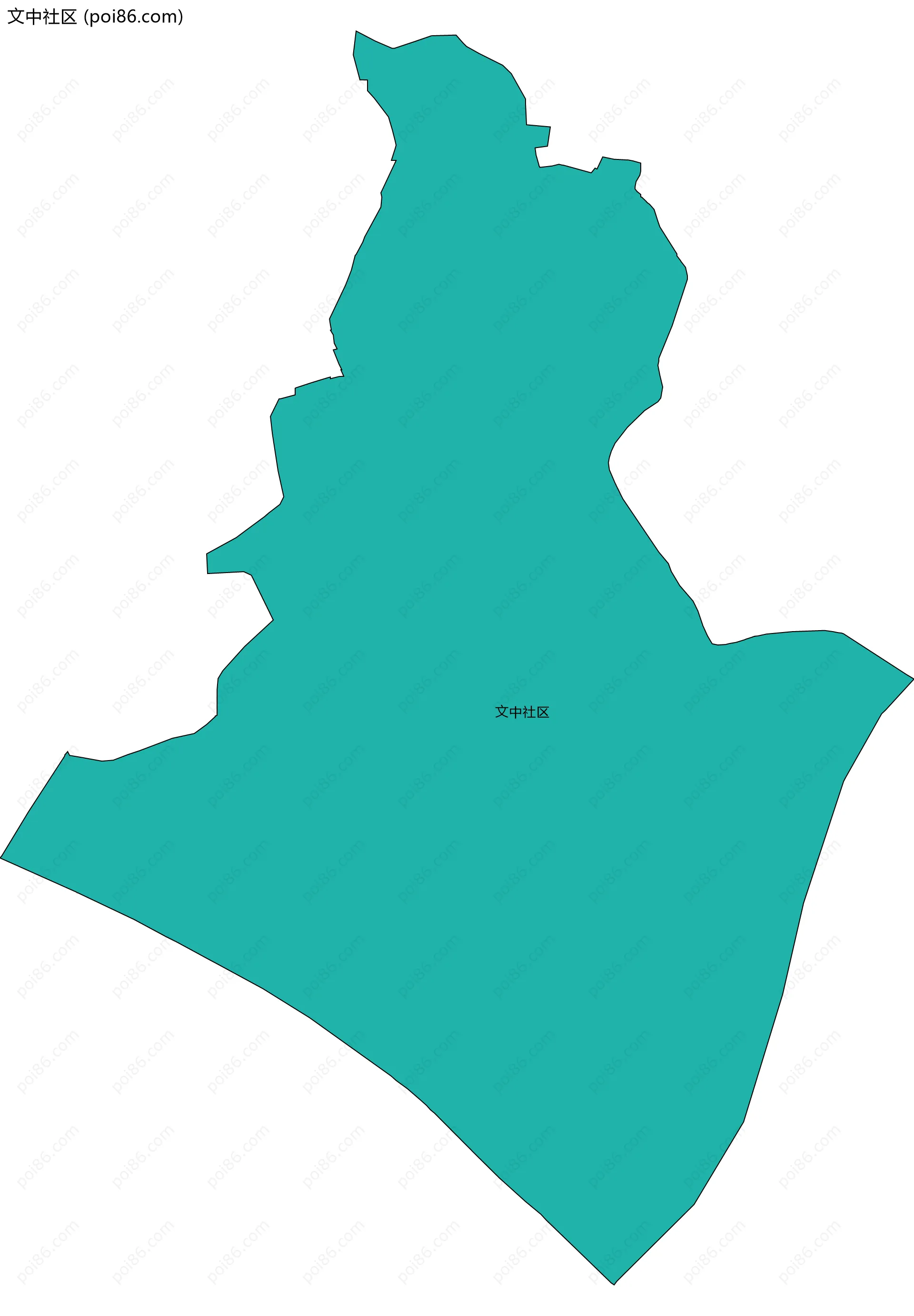 文中社区边界地图