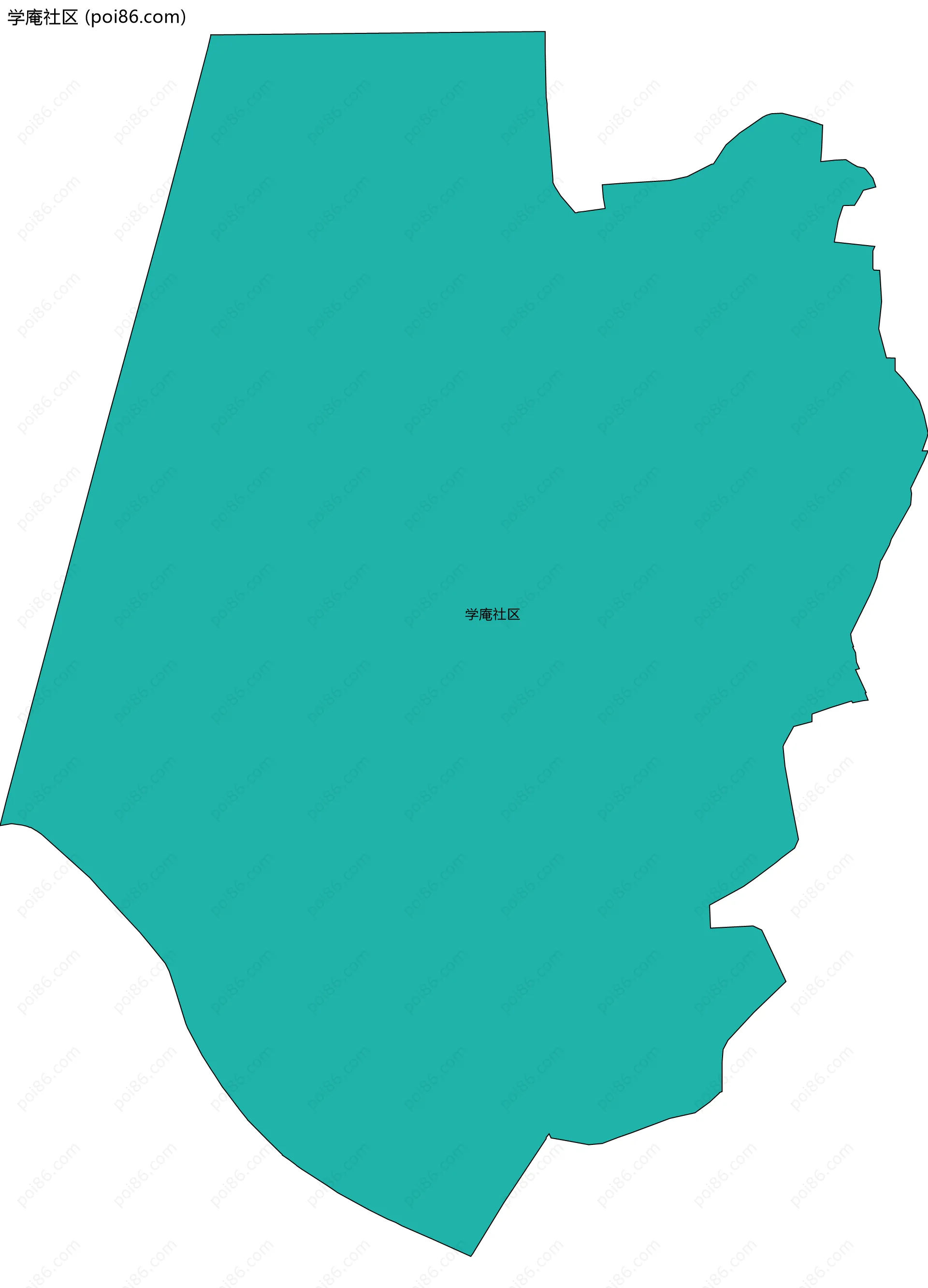 学庵社区边界地图