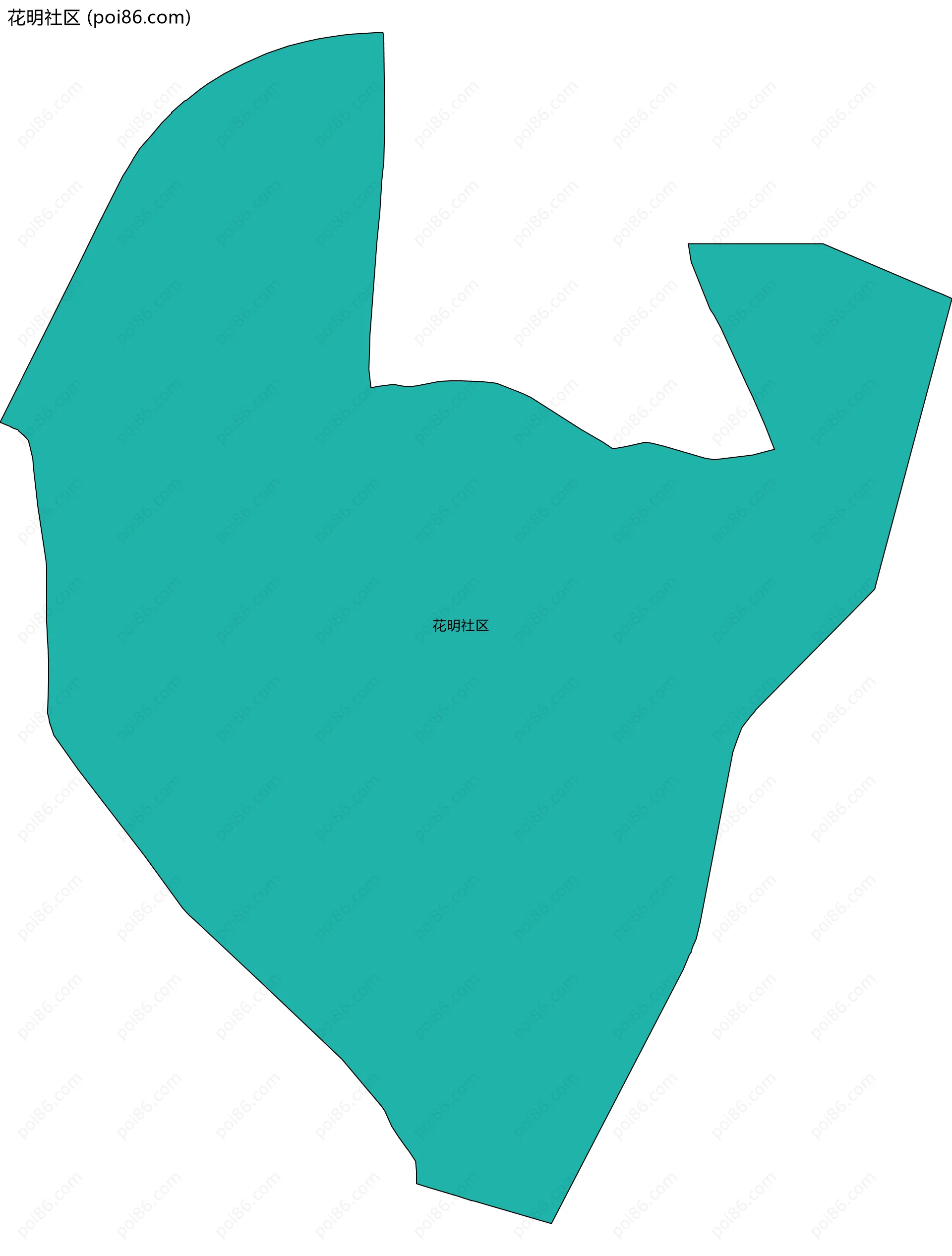 花明社区边界地图