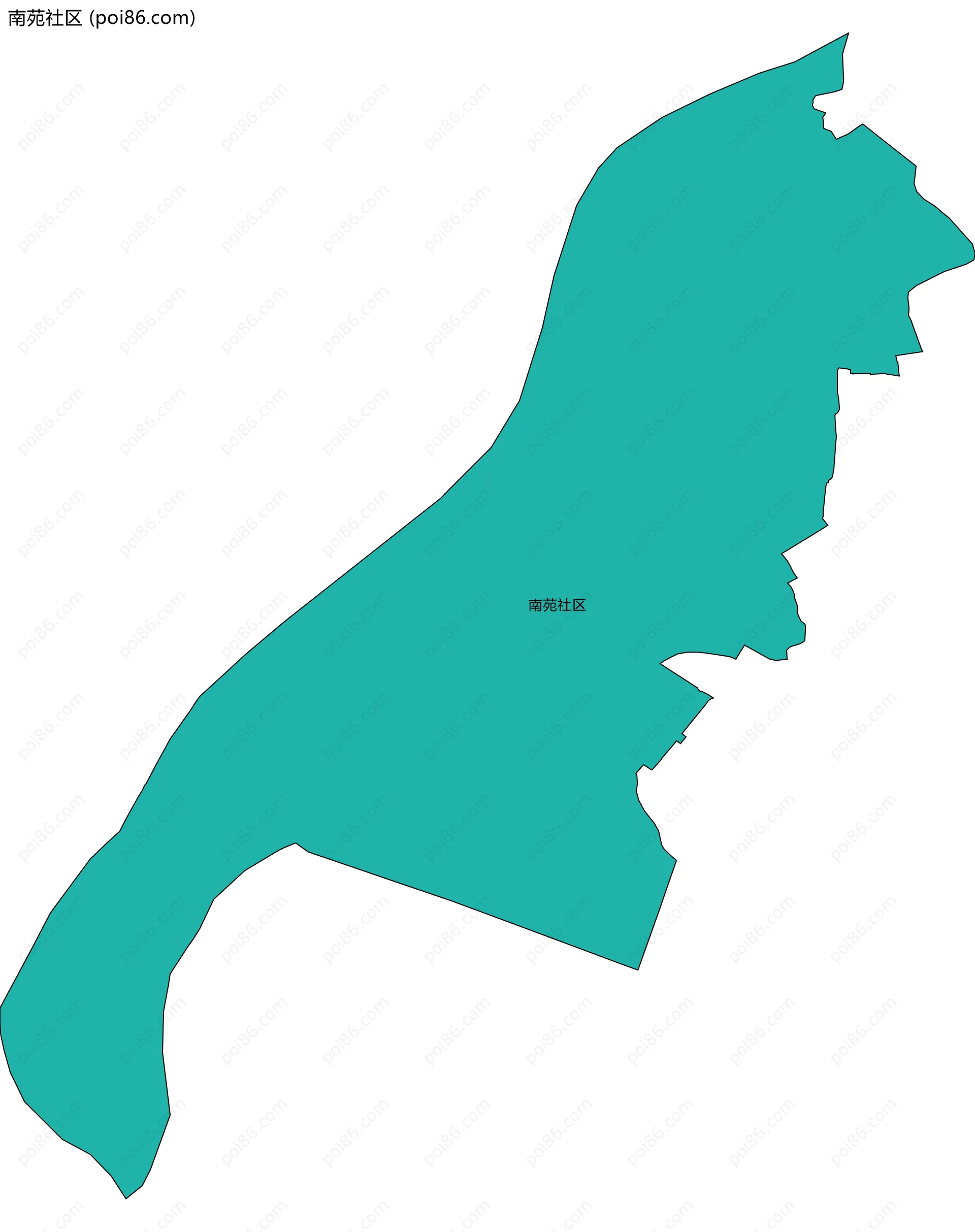 南苑社区边界地图