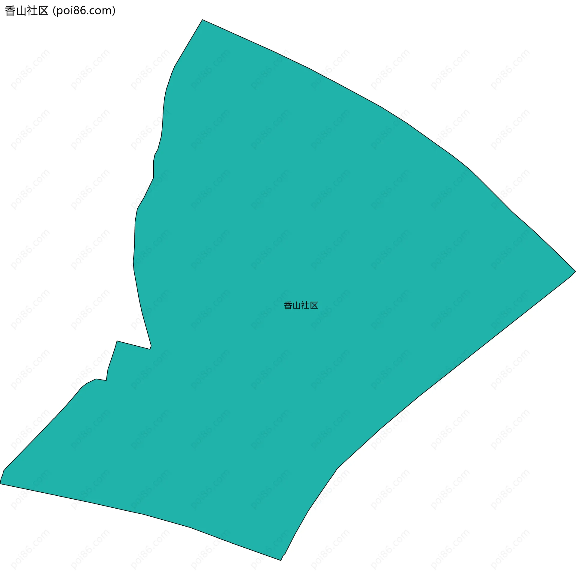 香山社区边界地图
