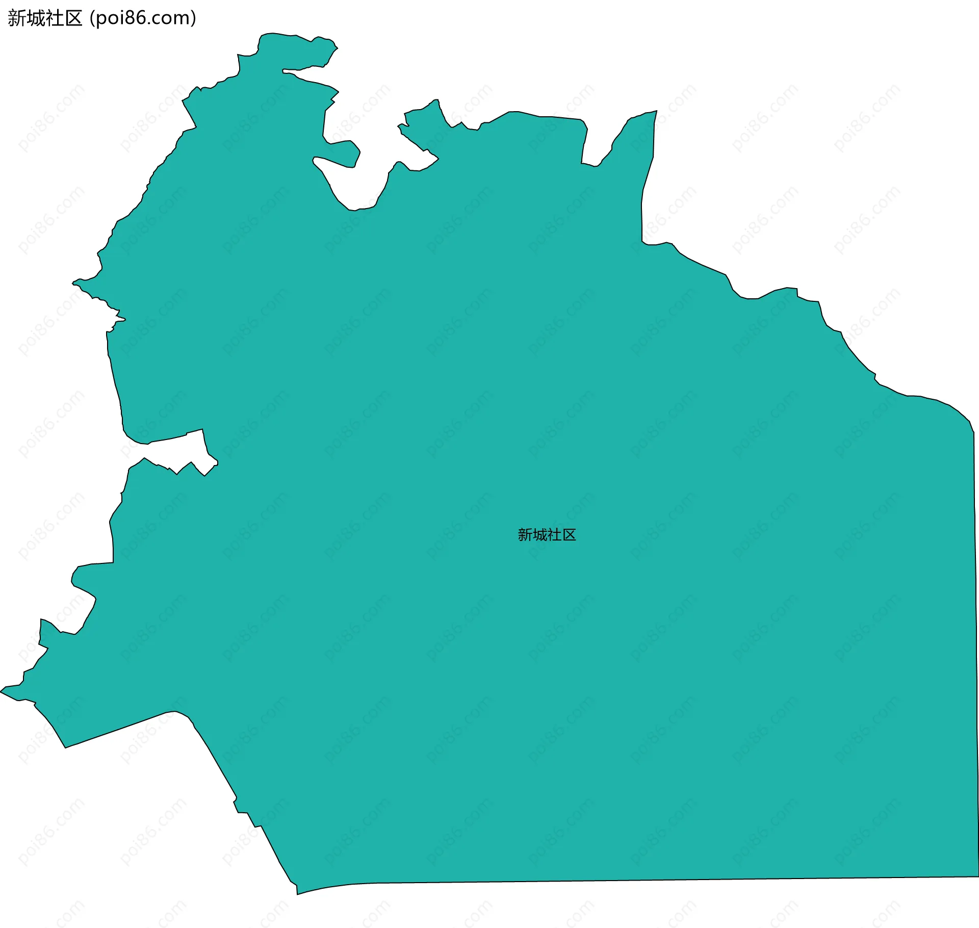 新城社区边界地图