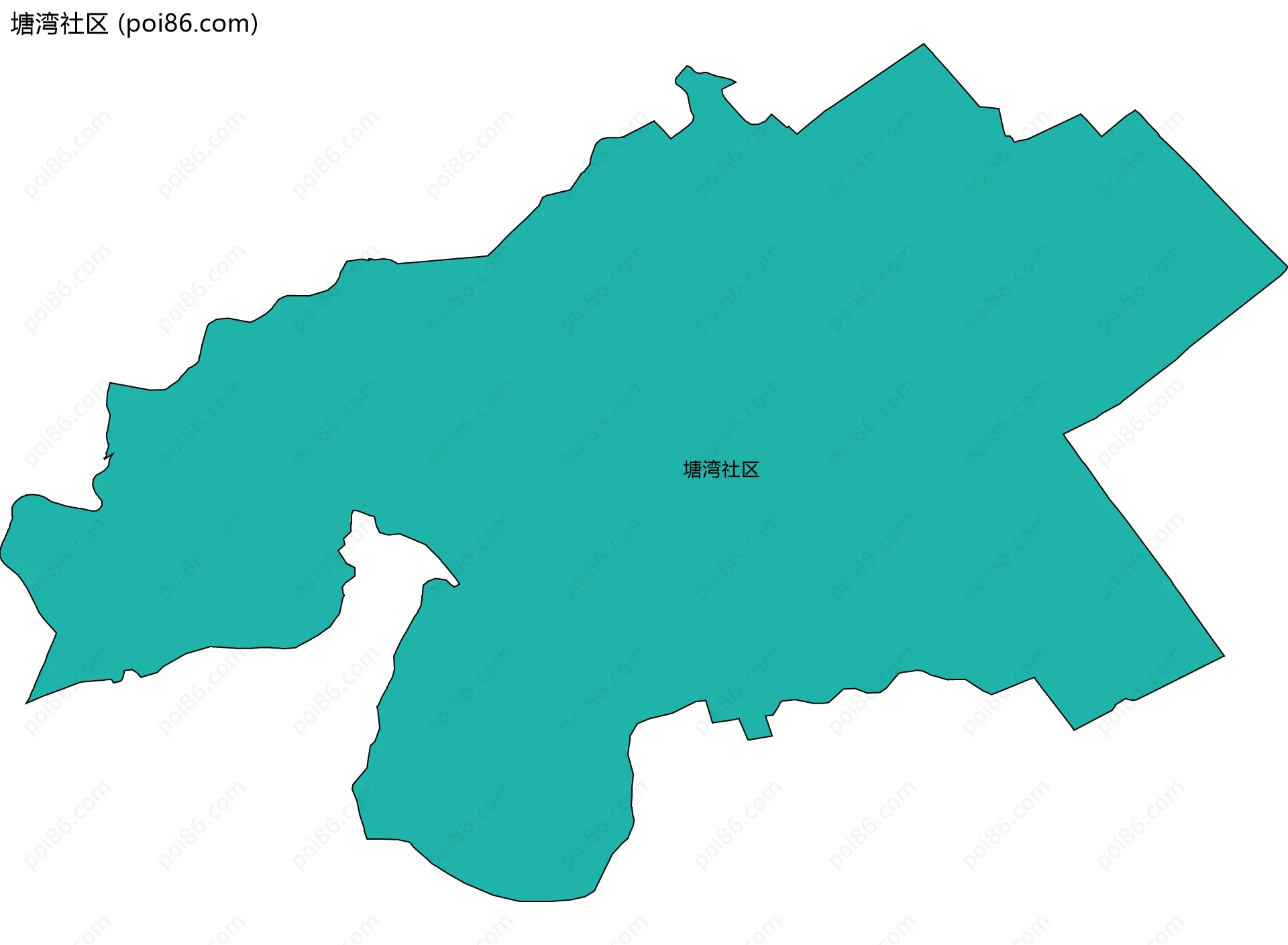 塘湾社区边界地图