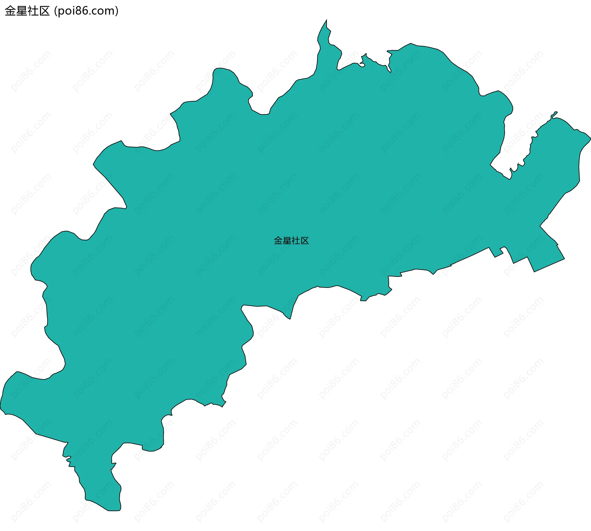 金星社区边界地图