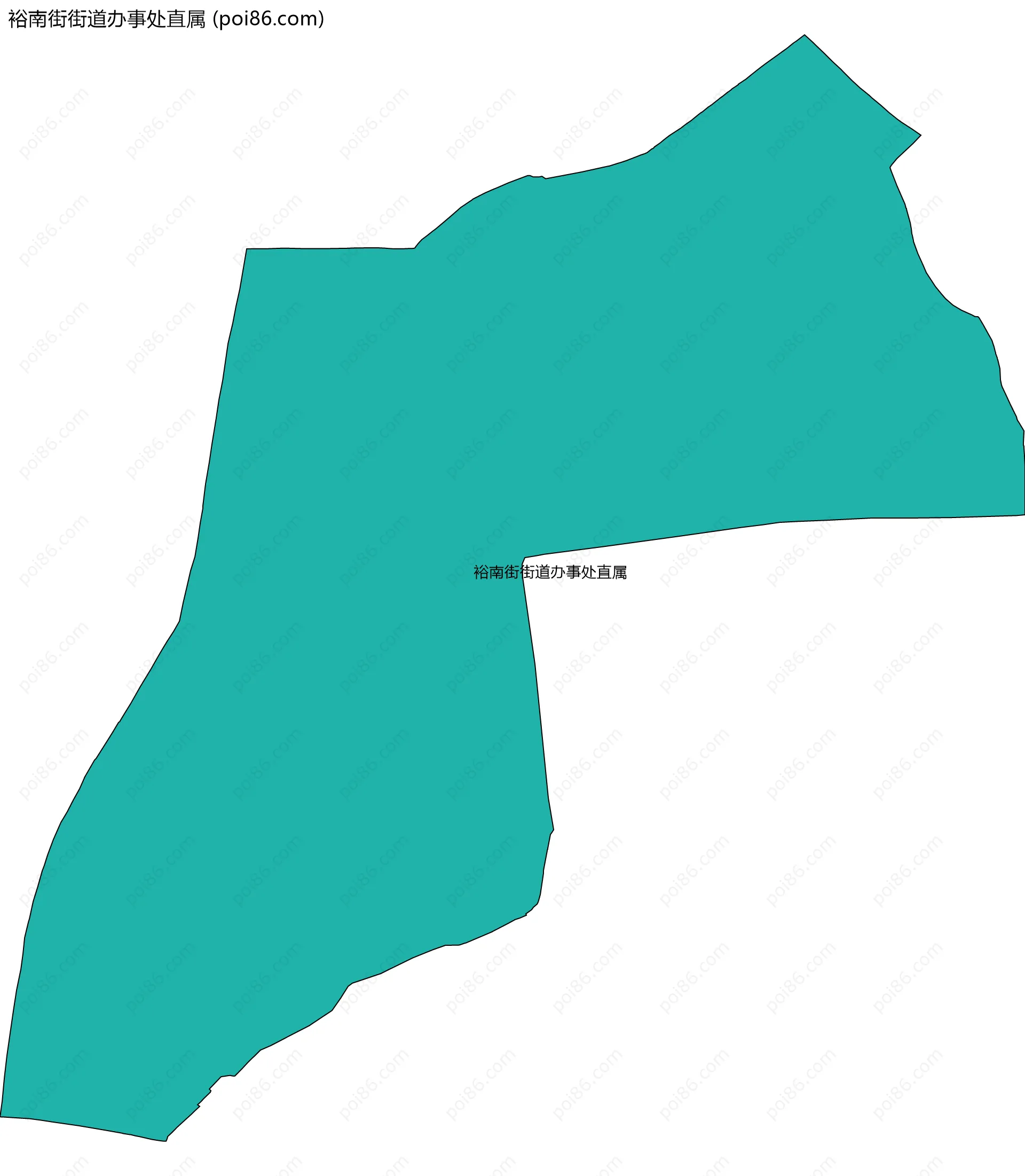 裕南街街道办事处直属边界地图