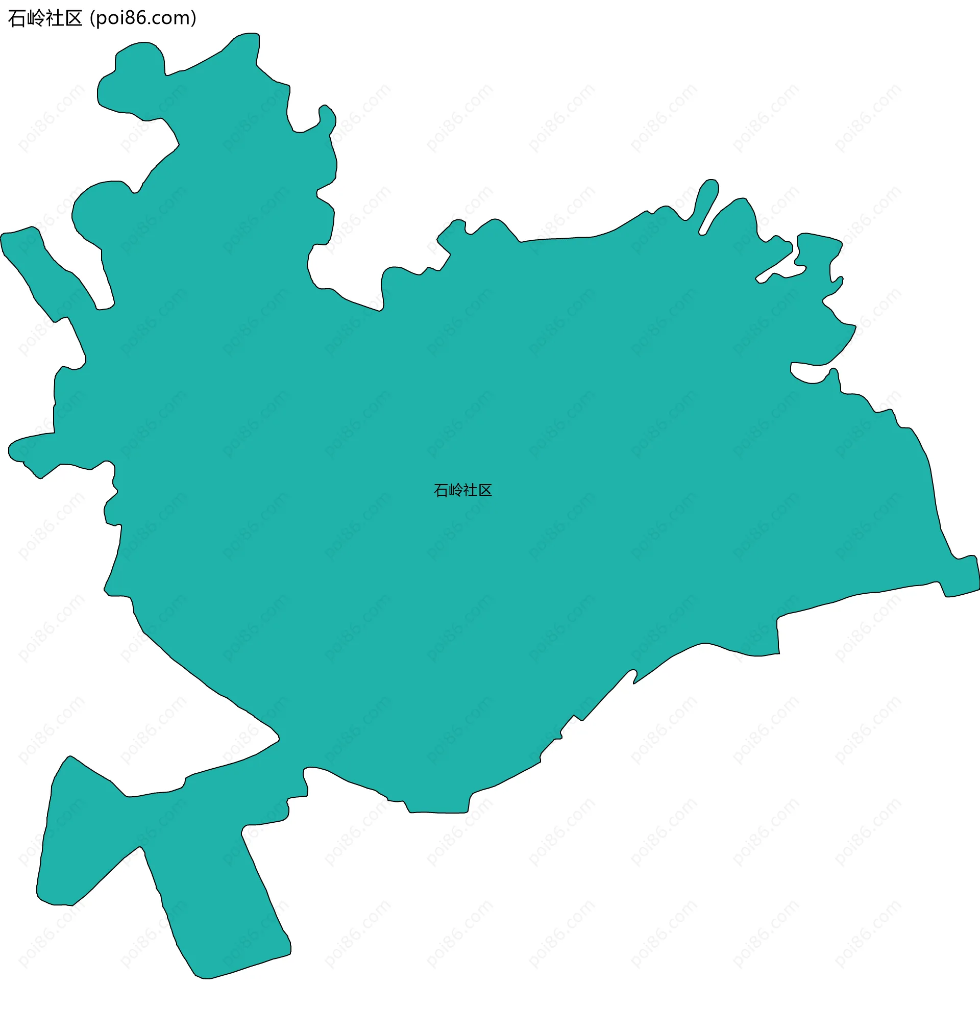 石岭社区边界地图