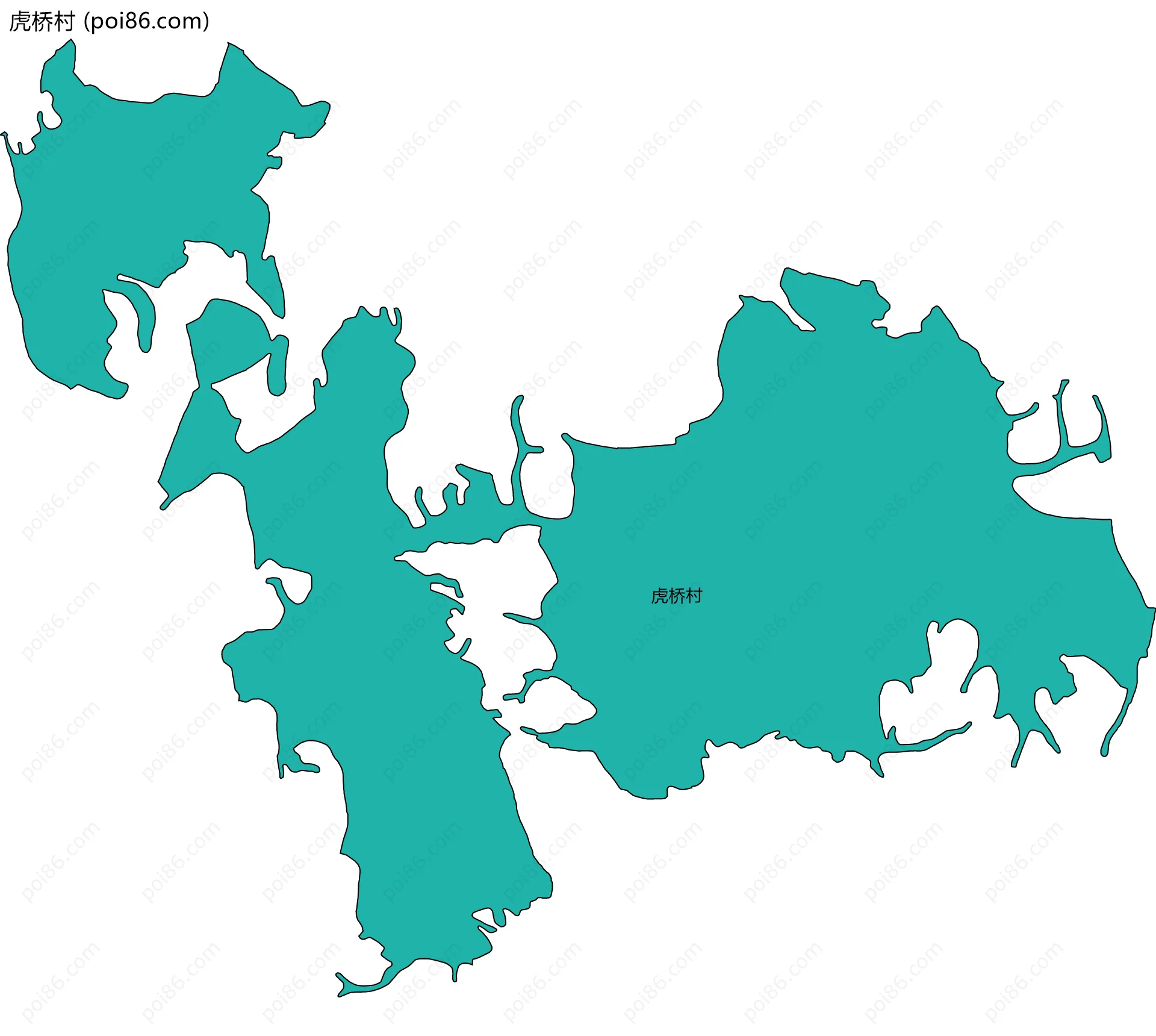 虎桥村边界地图