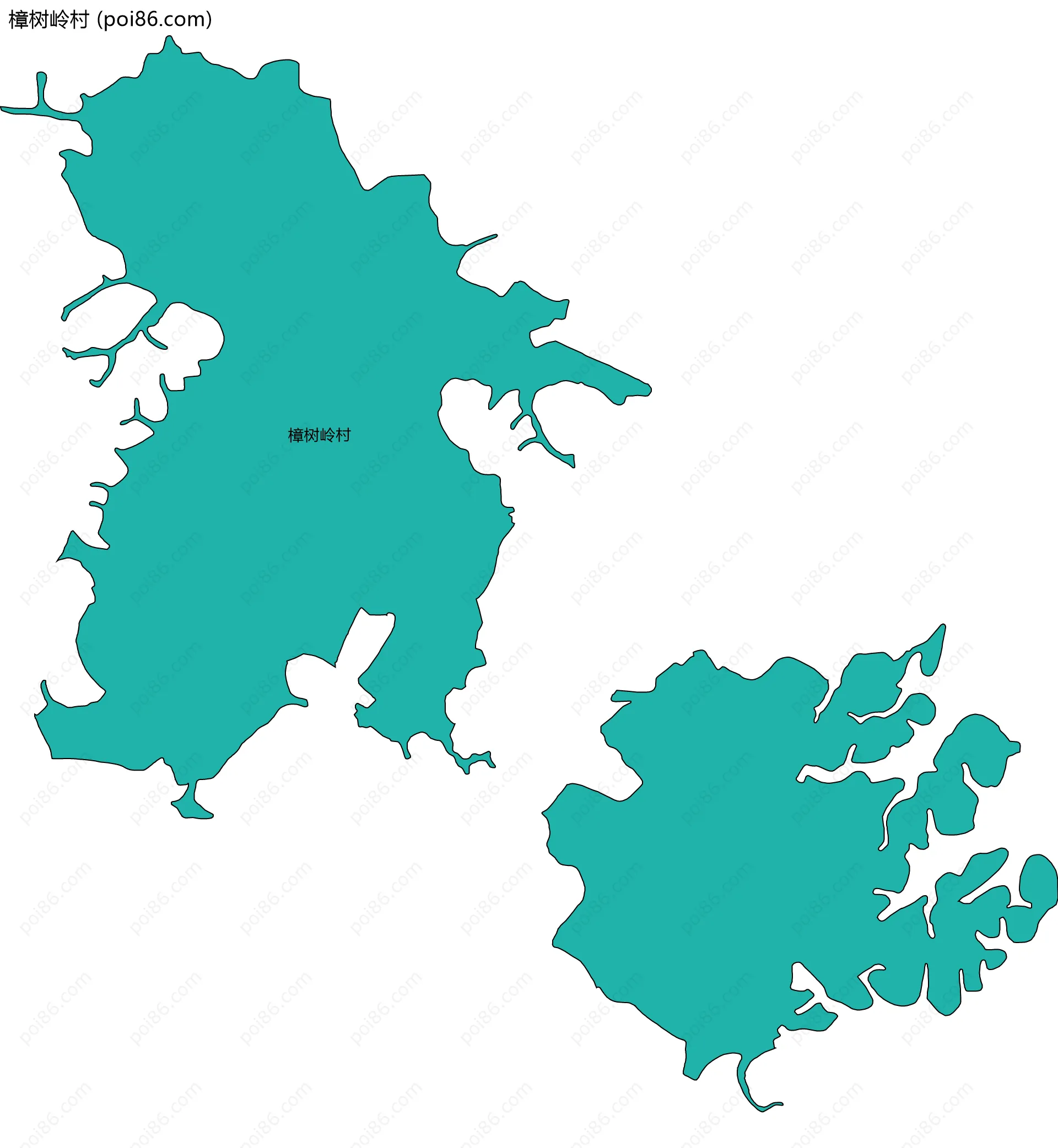 樟树岭村边界地图