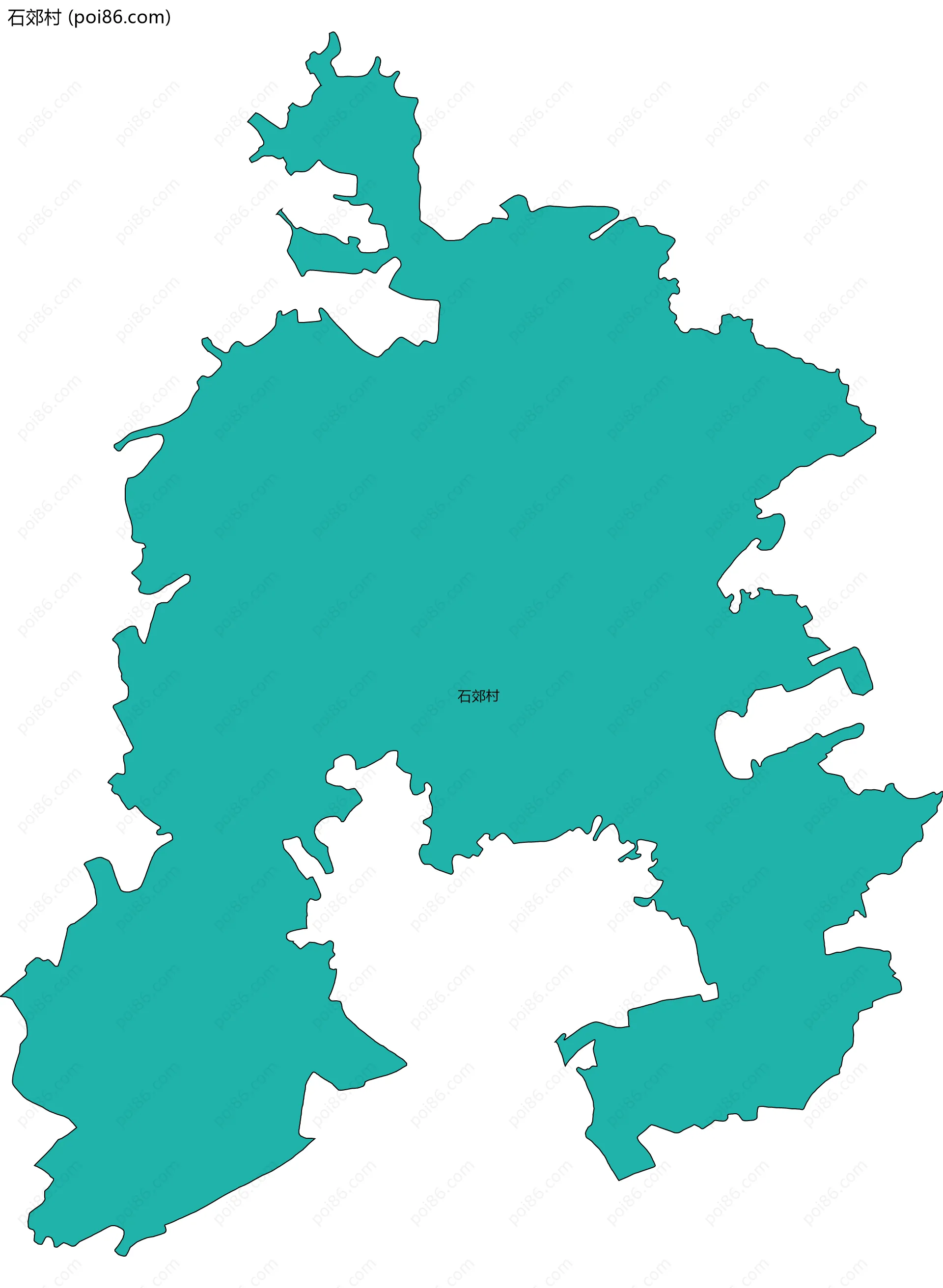 石郊村边界地图