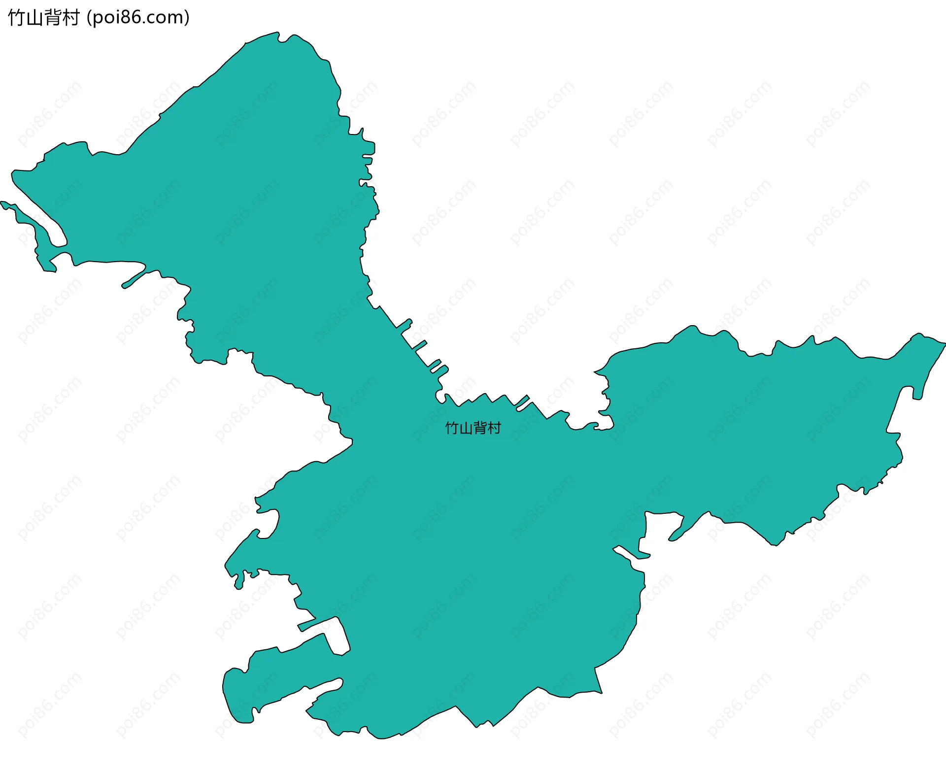 竹山背村边界地图