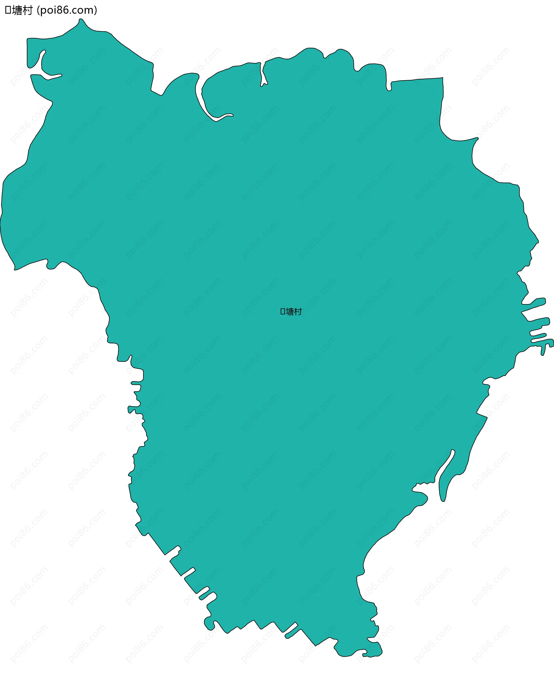 塘村边界地图