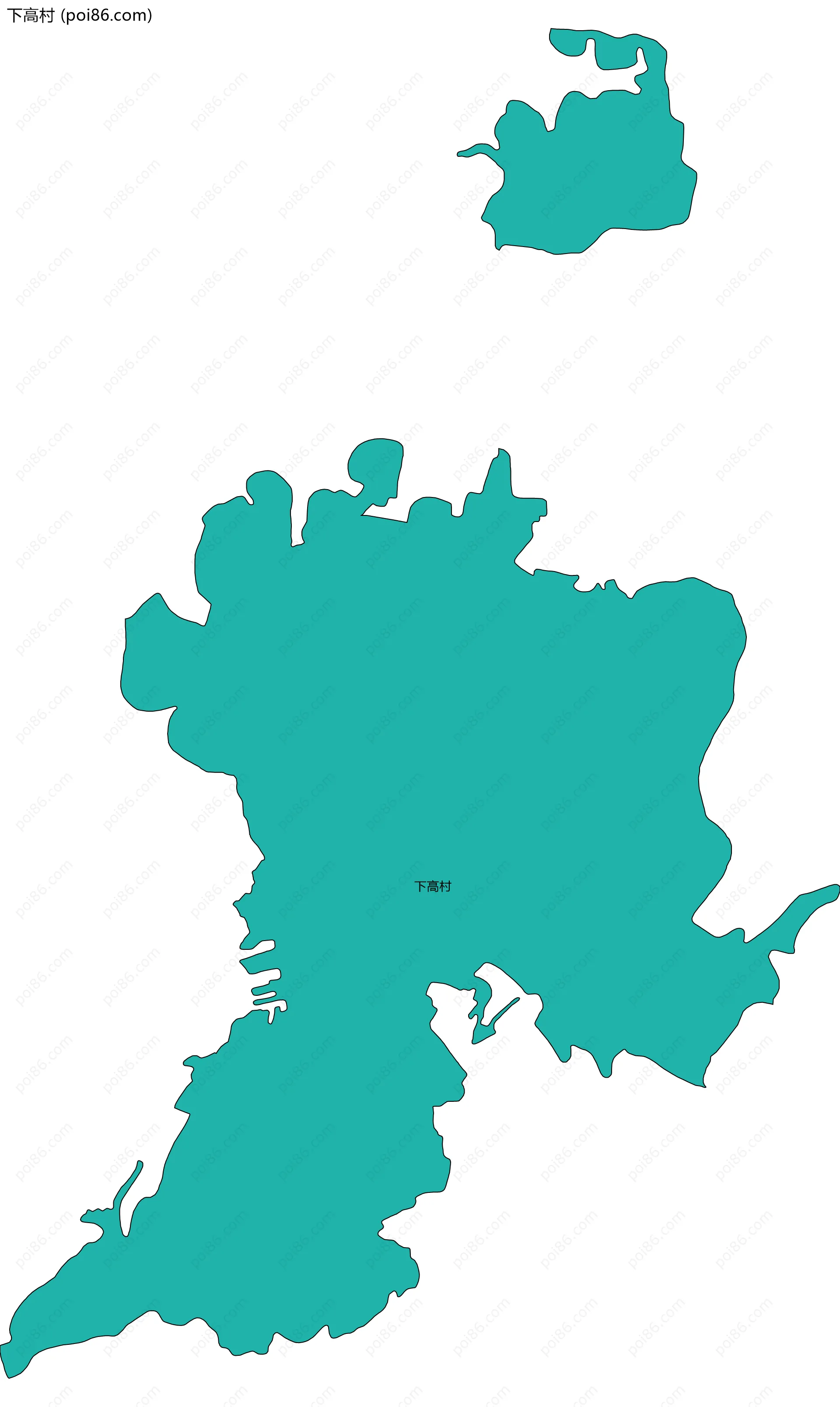 下高村边界地图