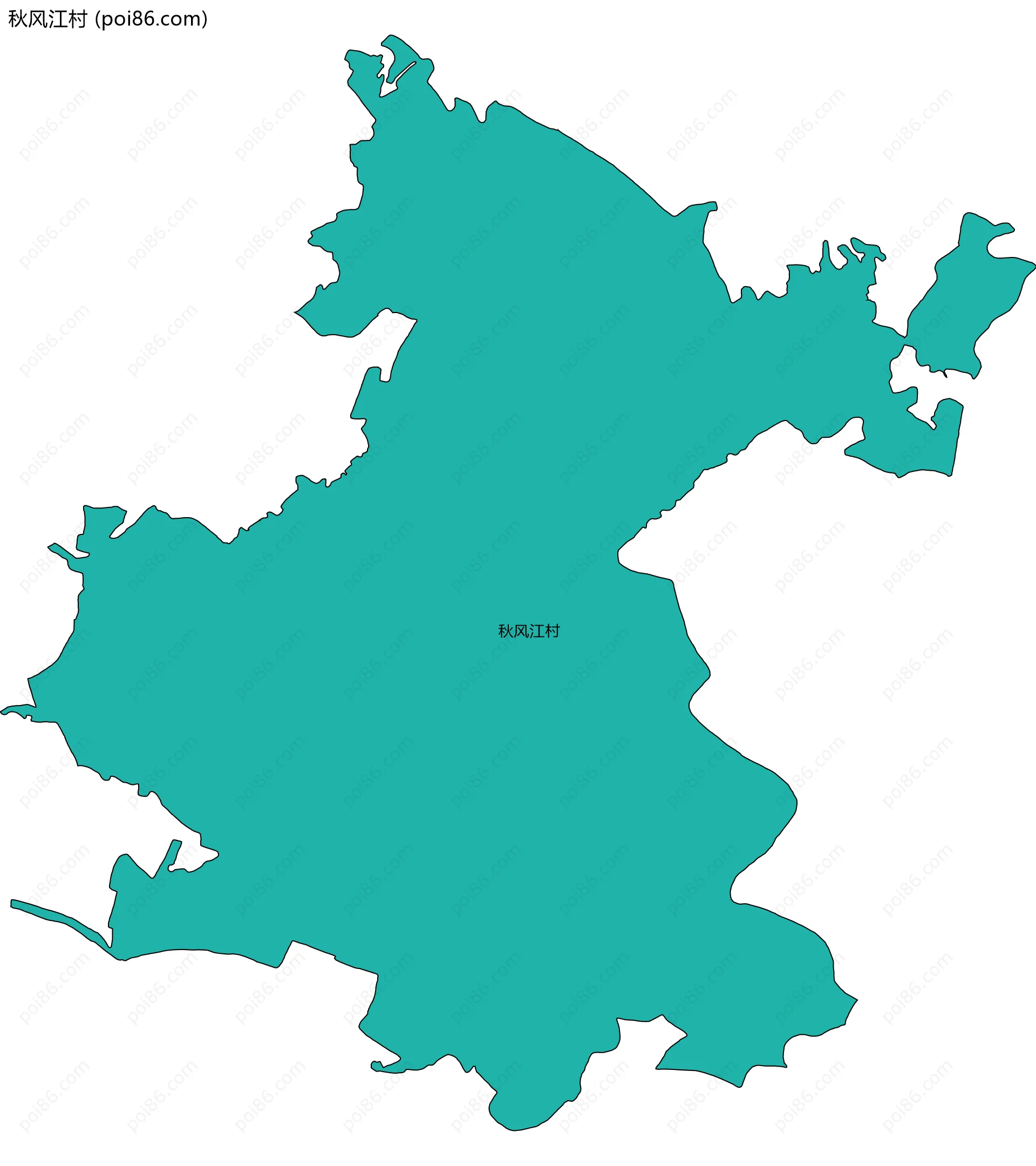 秋风江村边界地图