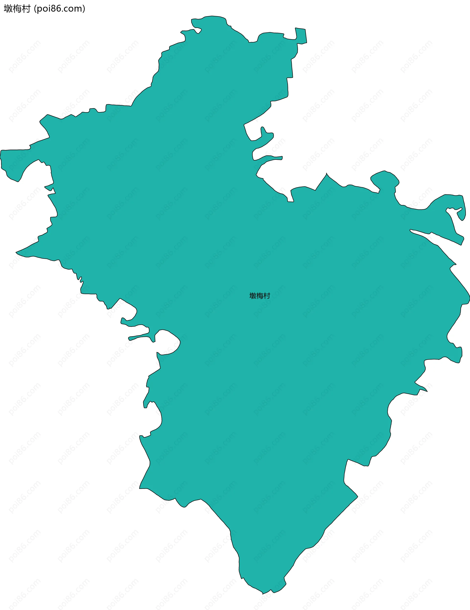 墩梅村边界地图