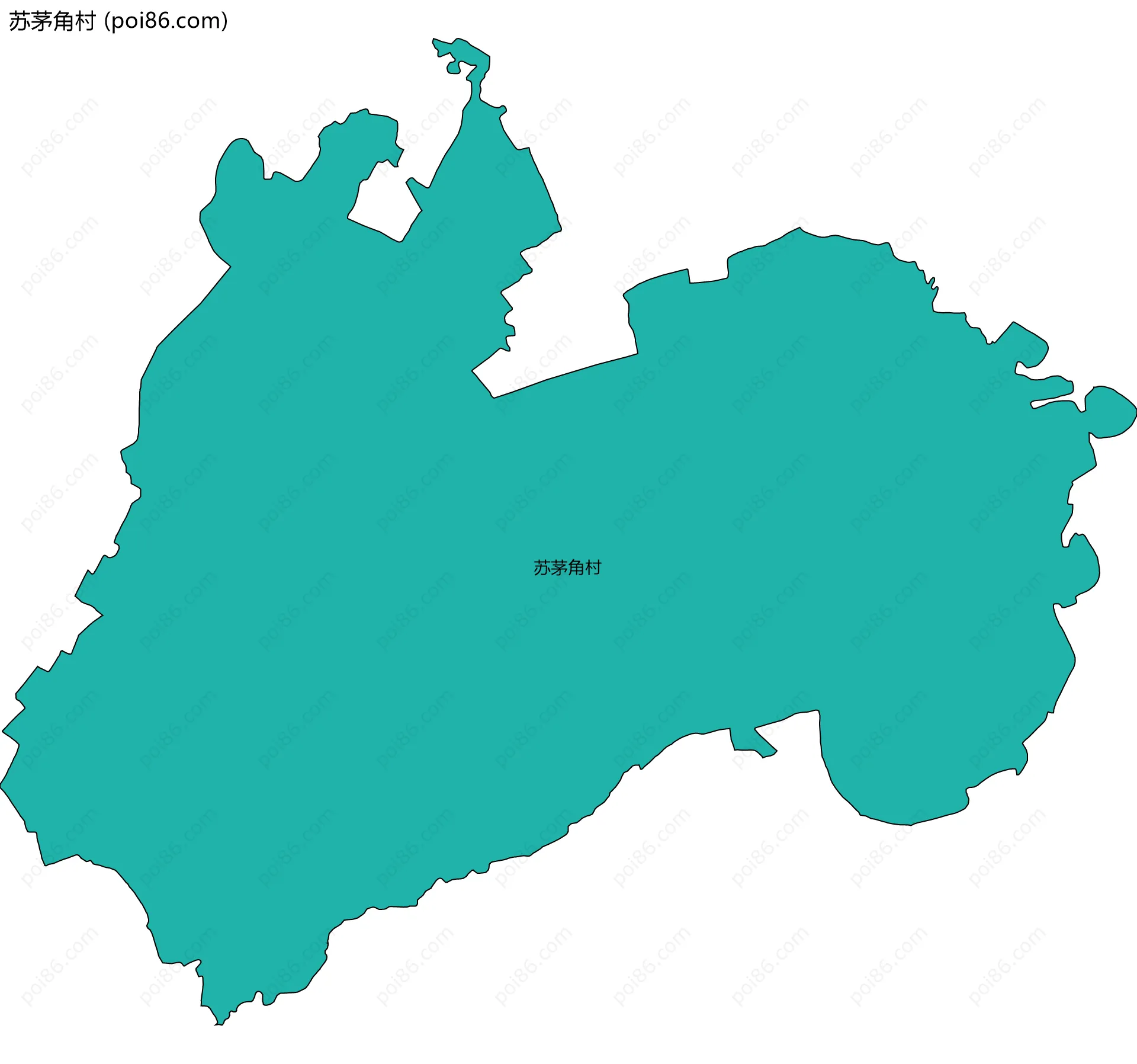 苏茅角村边界地图