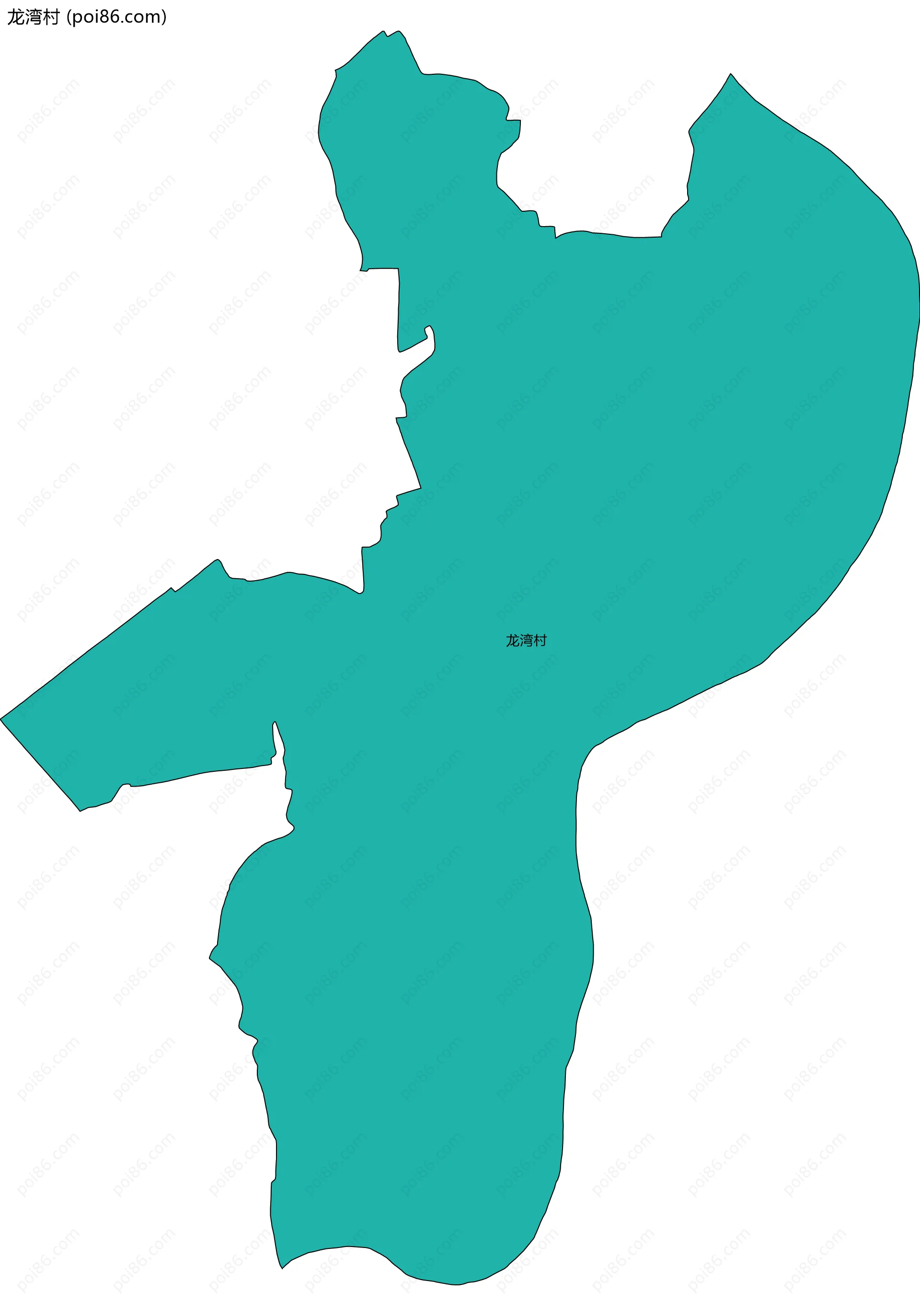 龙湾村边界地图