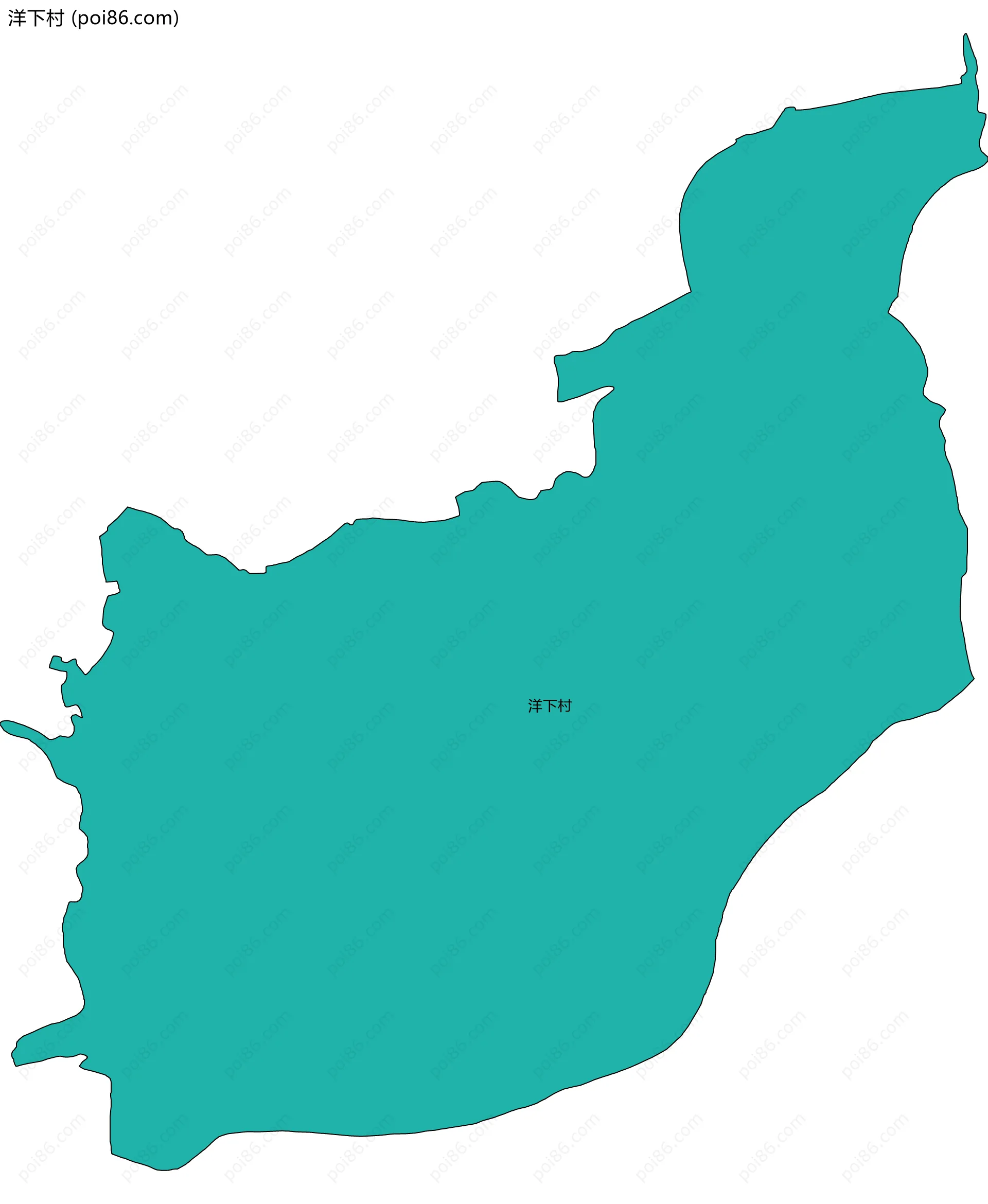 洋下村边界地图