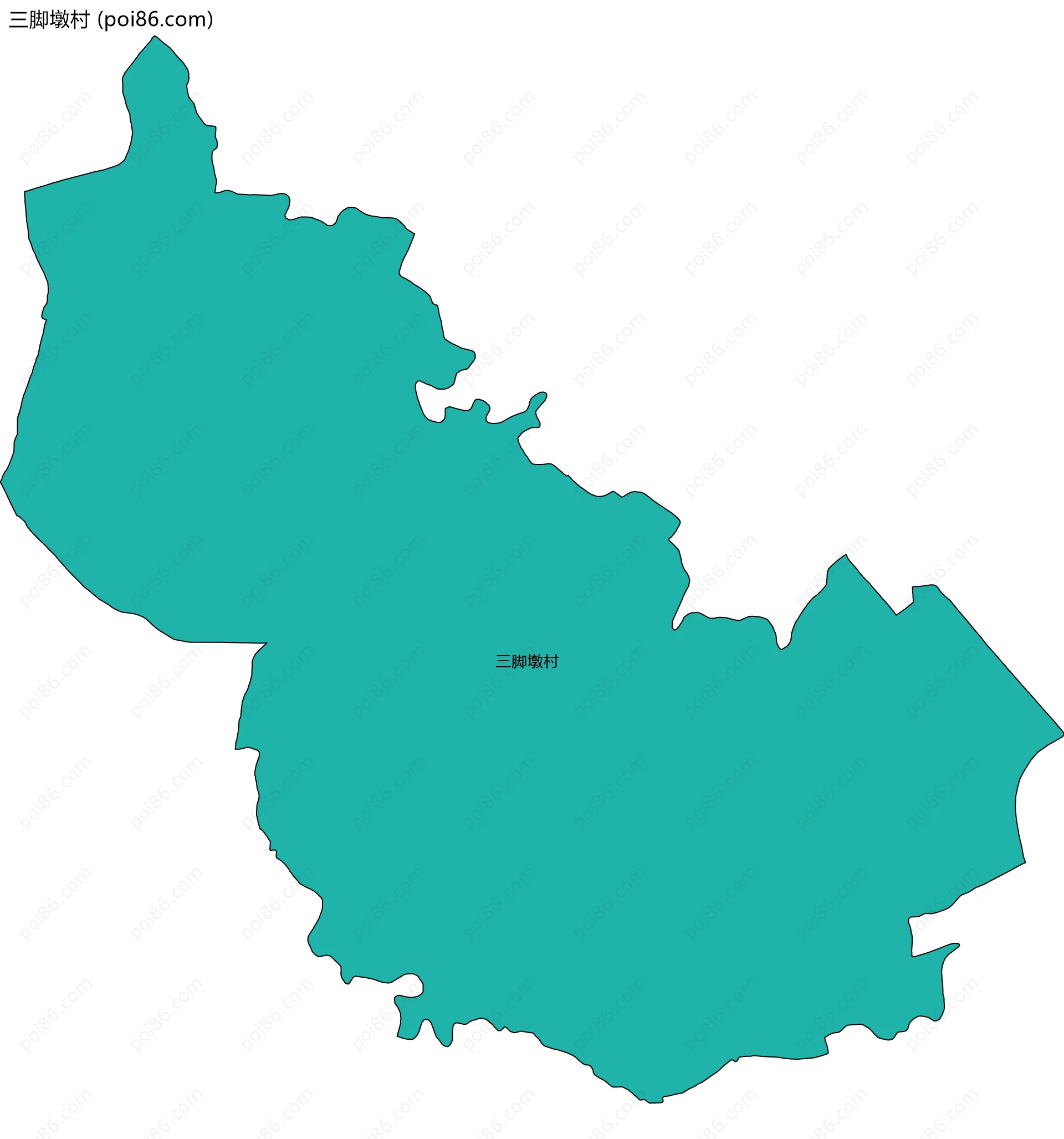 三脚墩村边界地图