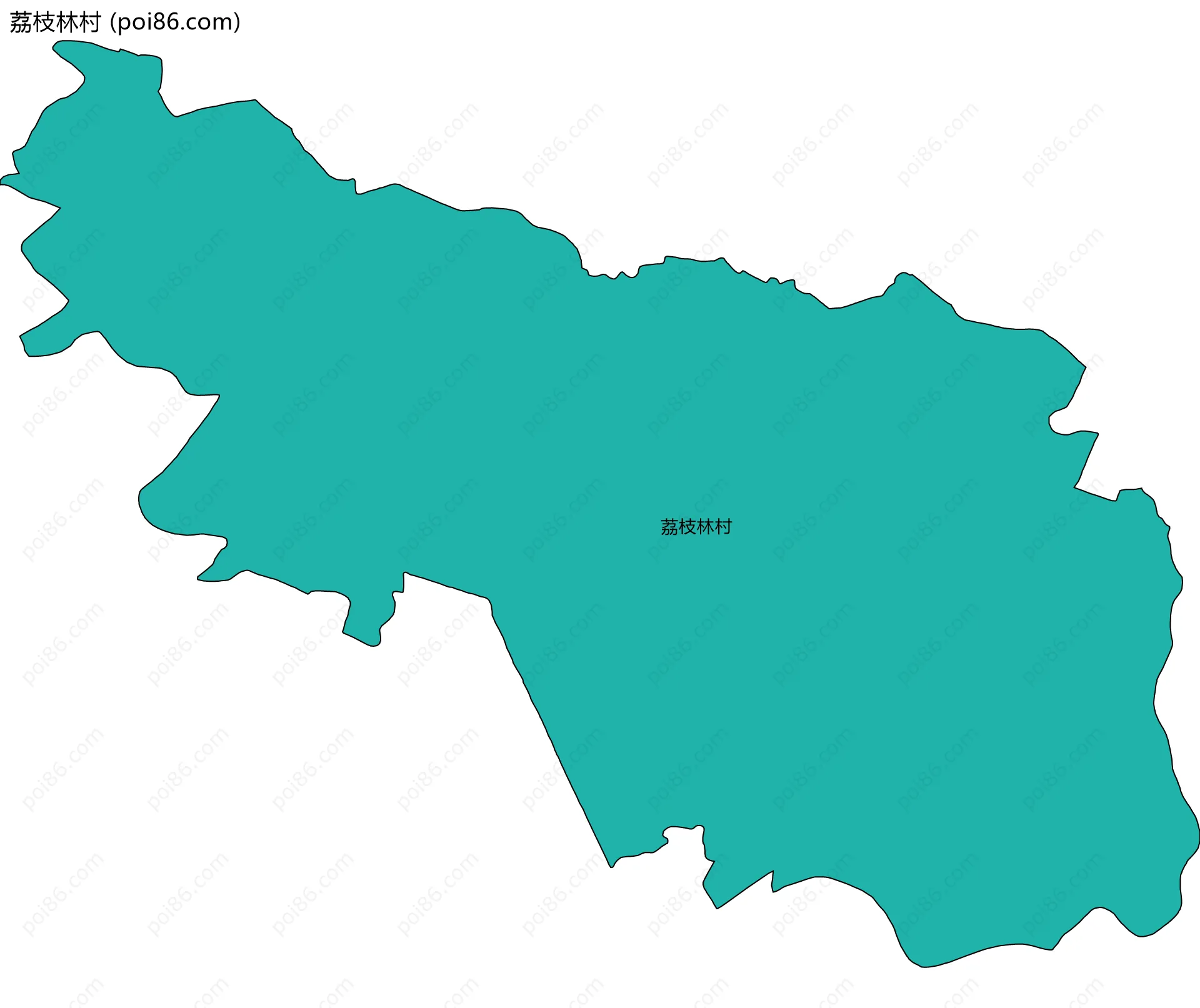 荔枝林村边界地图