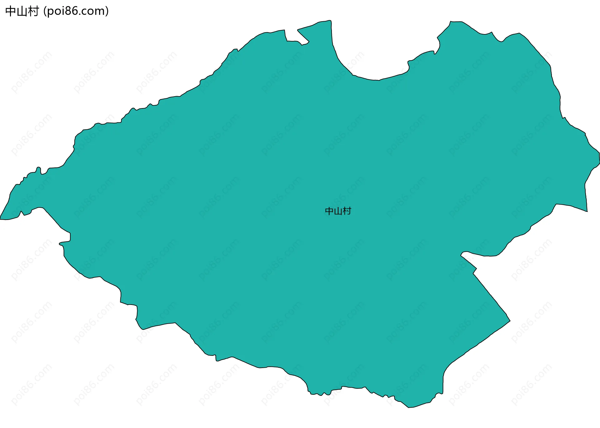 中山村边界地图