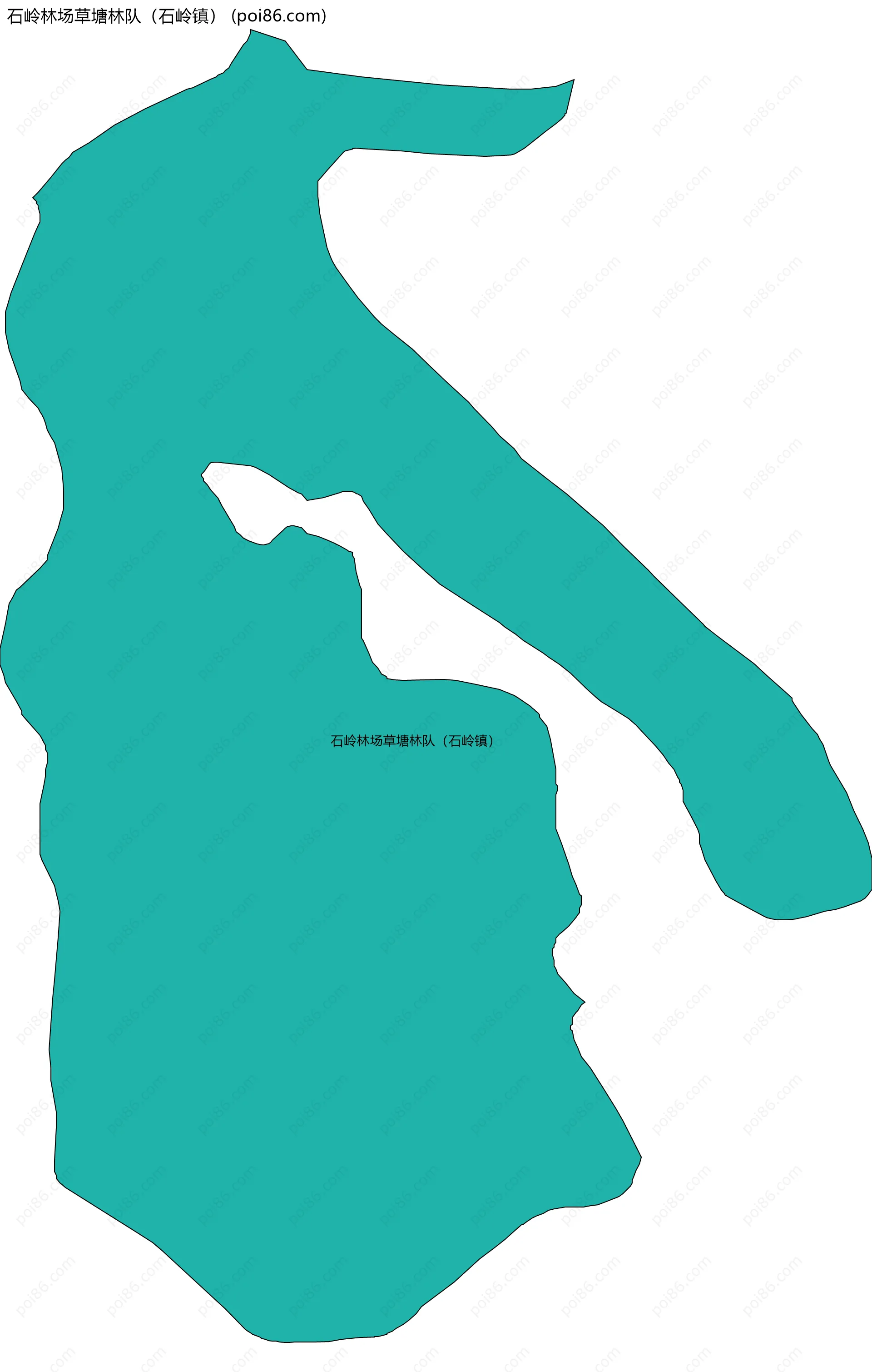 石岭林场草塘林队（石岭镇）边界地图
