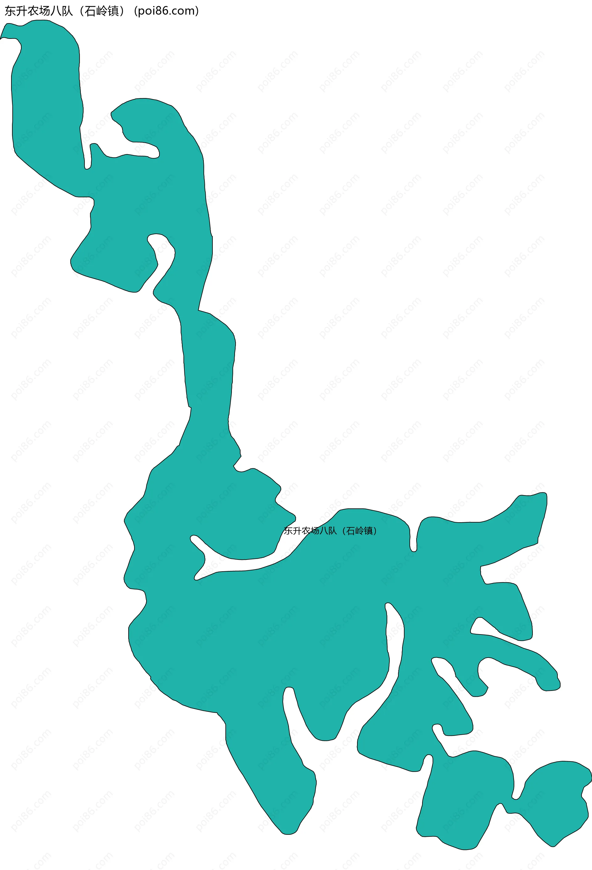 东升农场八队（石岭镇）边界地图