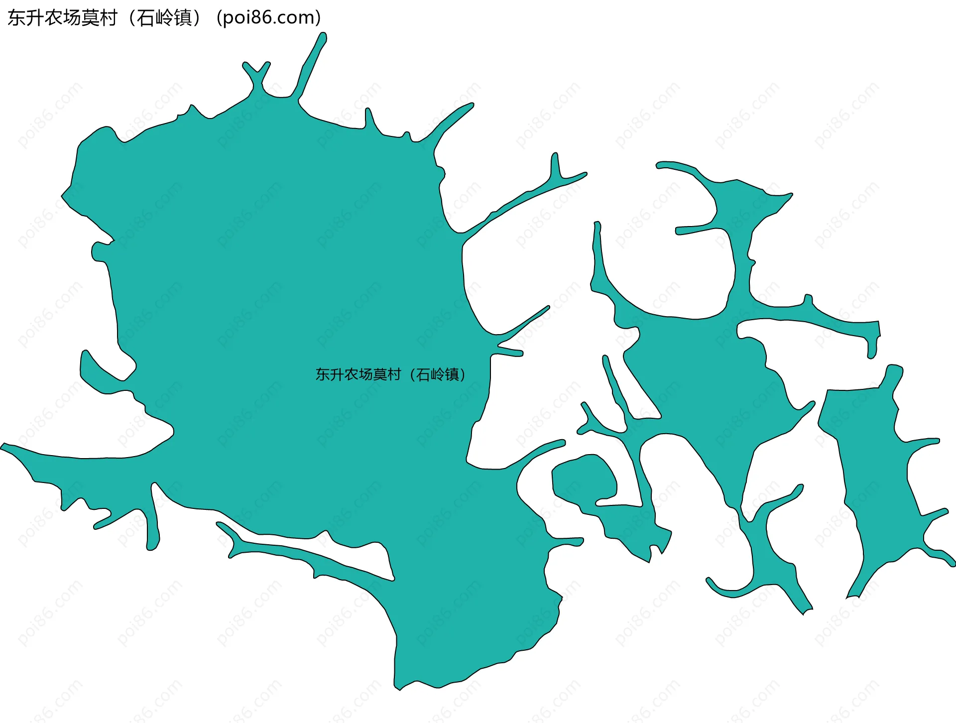 东升农场莫村（石岭镇）边界地图