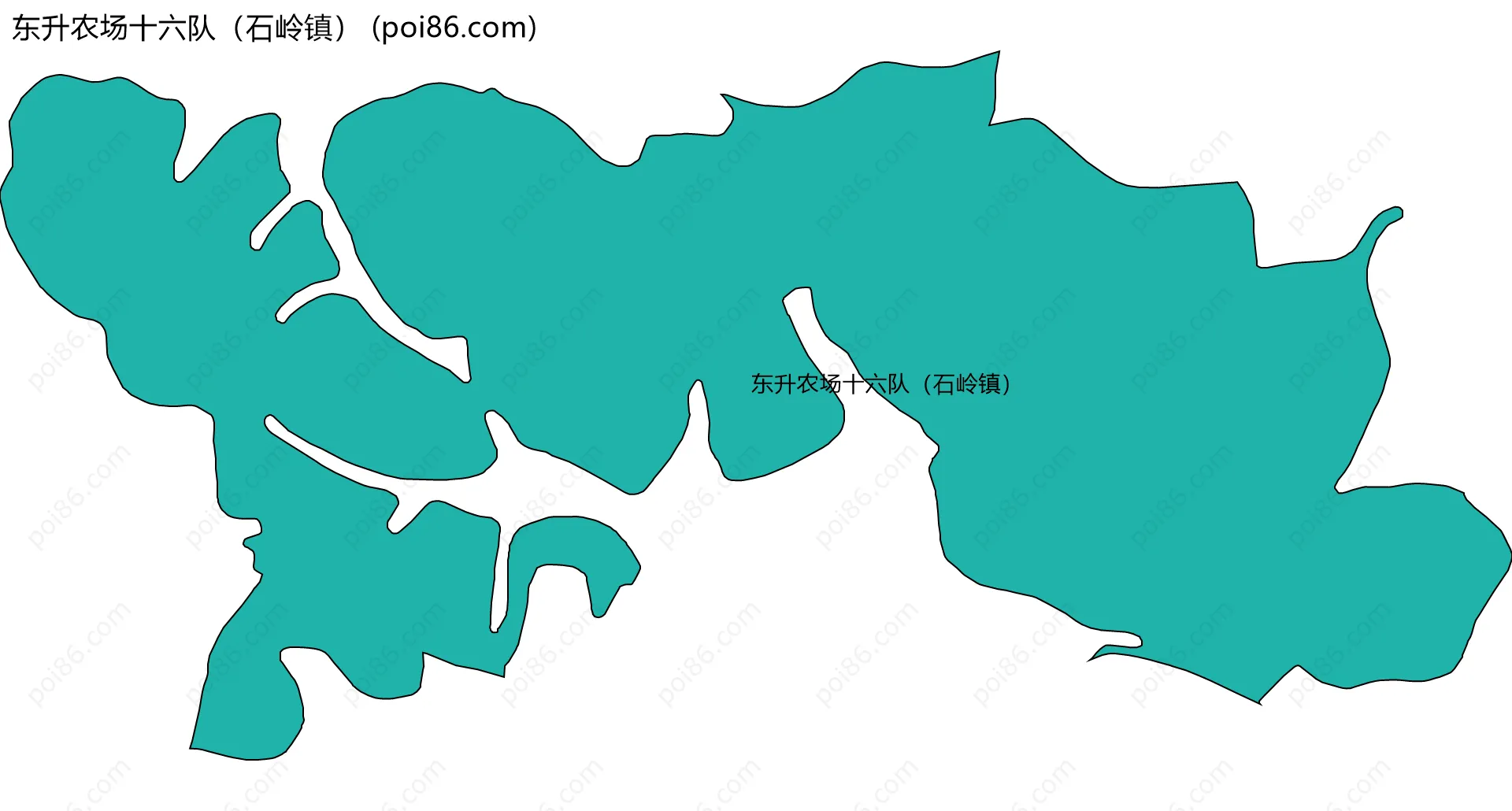 东升农场十六队（石岭镇）边界地图