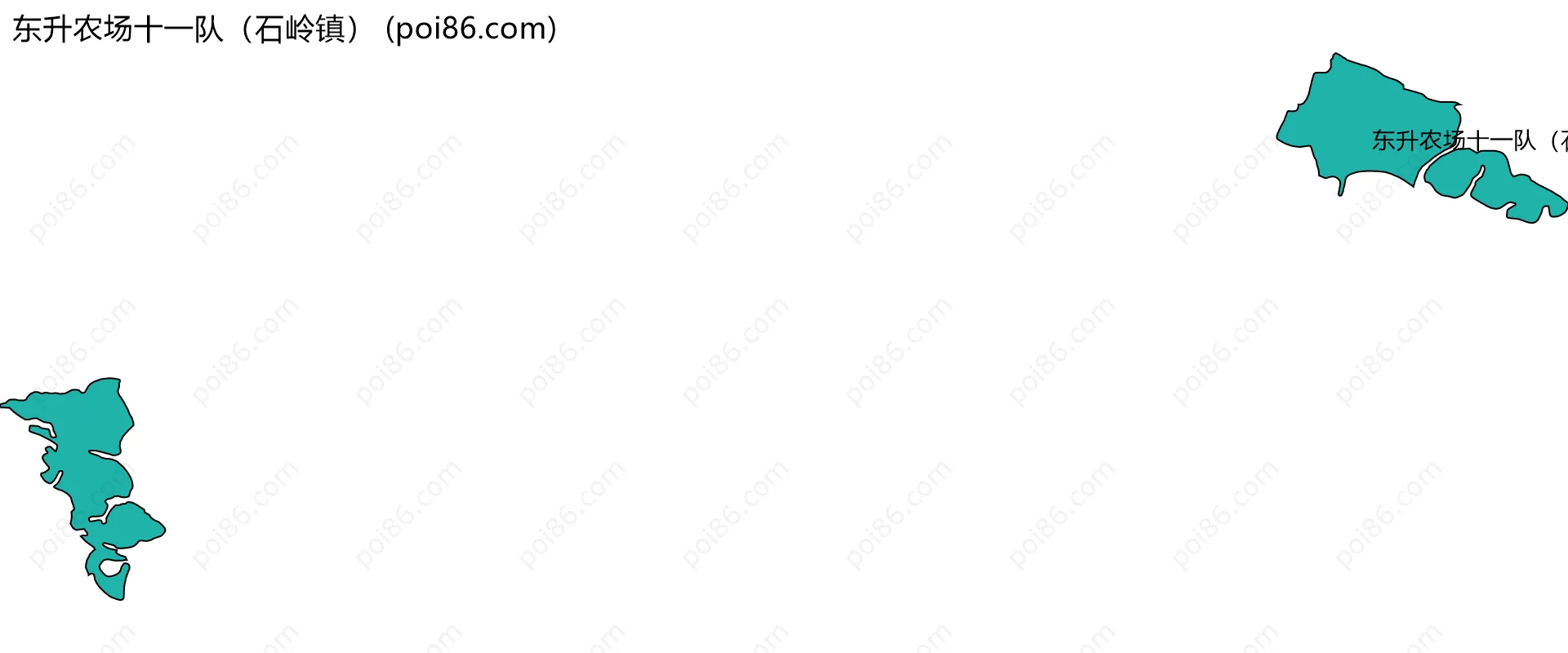 东升农场十一队（石岭镇）边界地图