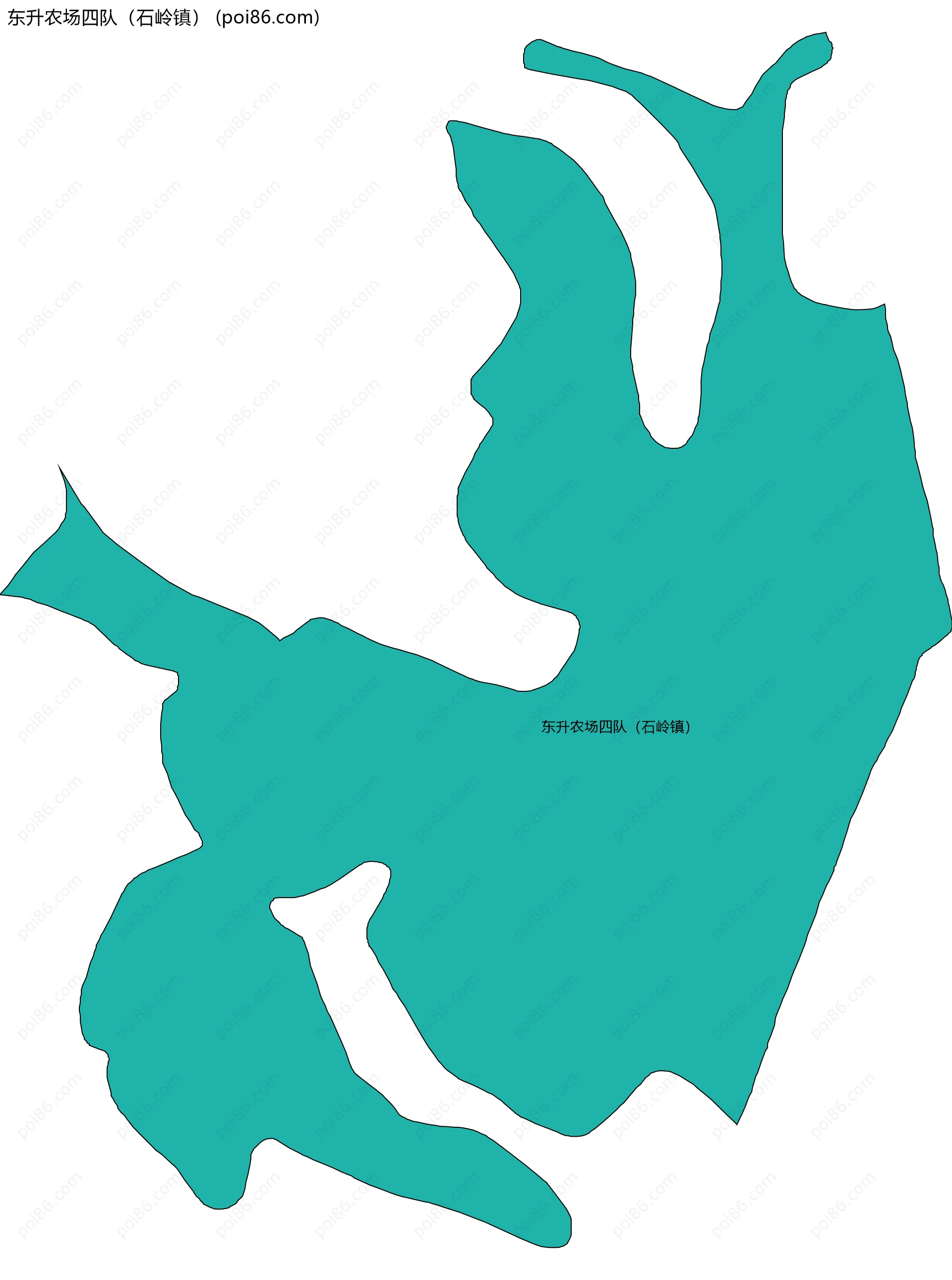 东升农场四队（石岭镇）边界地图
