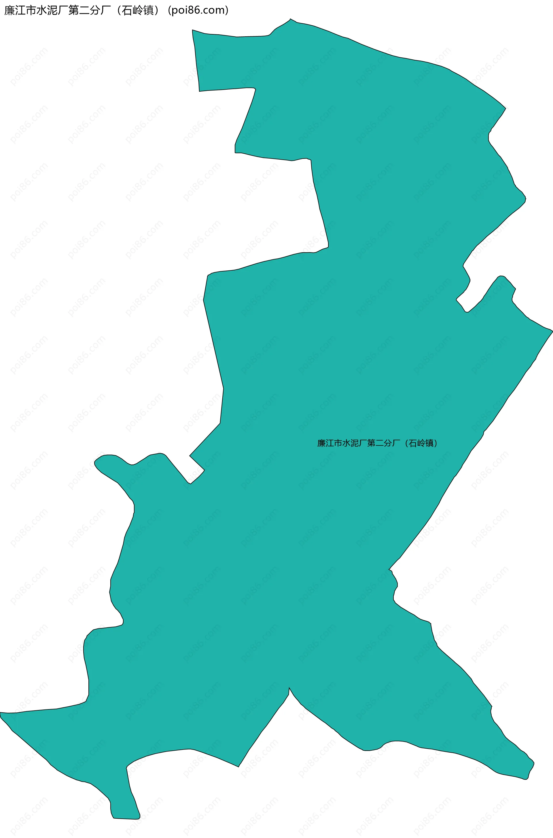 廉江市水泥厂第二分厂（石岭镇）边界地图