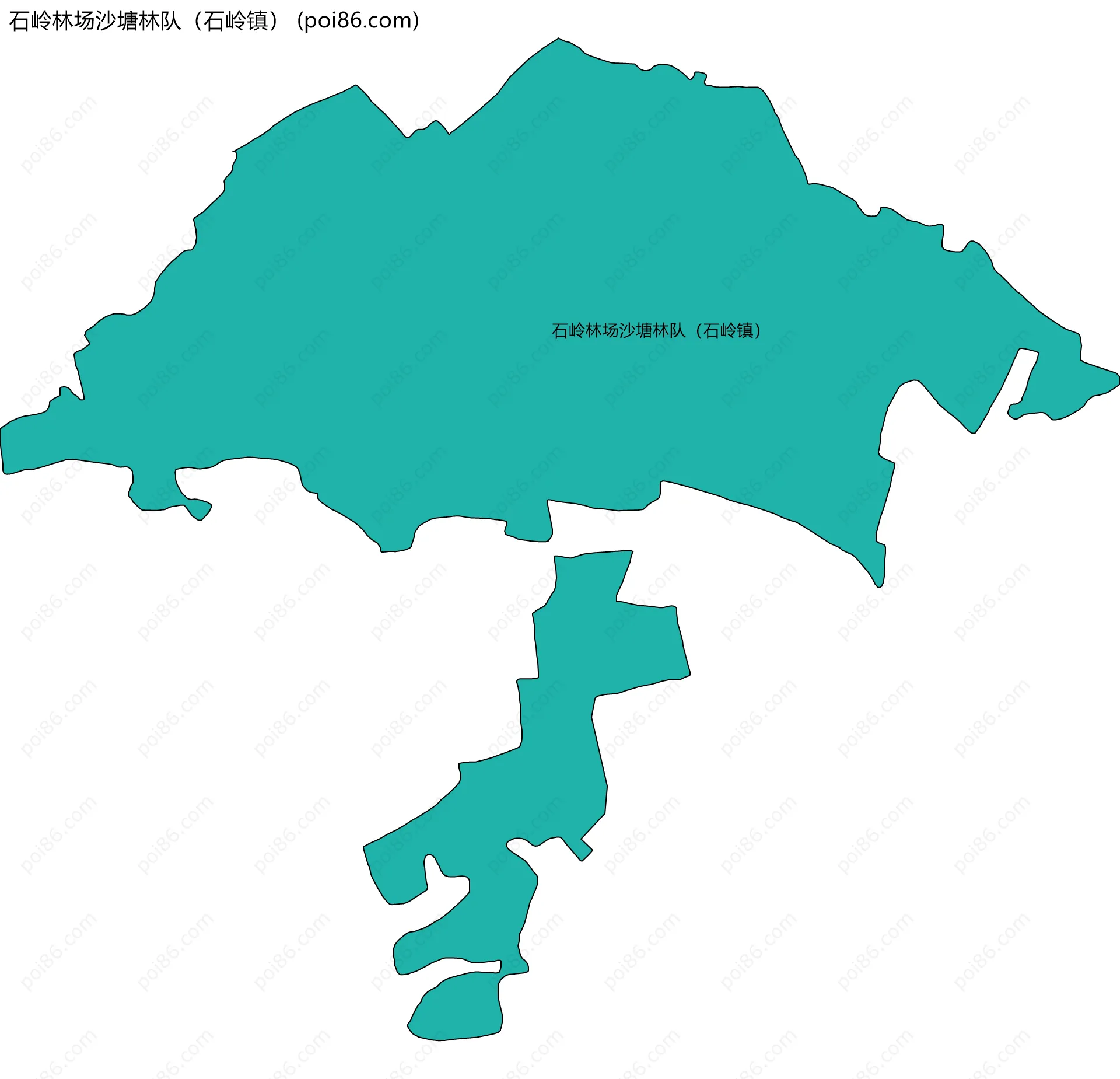 石岭林场沙塘林队（石岭镇）边界地图