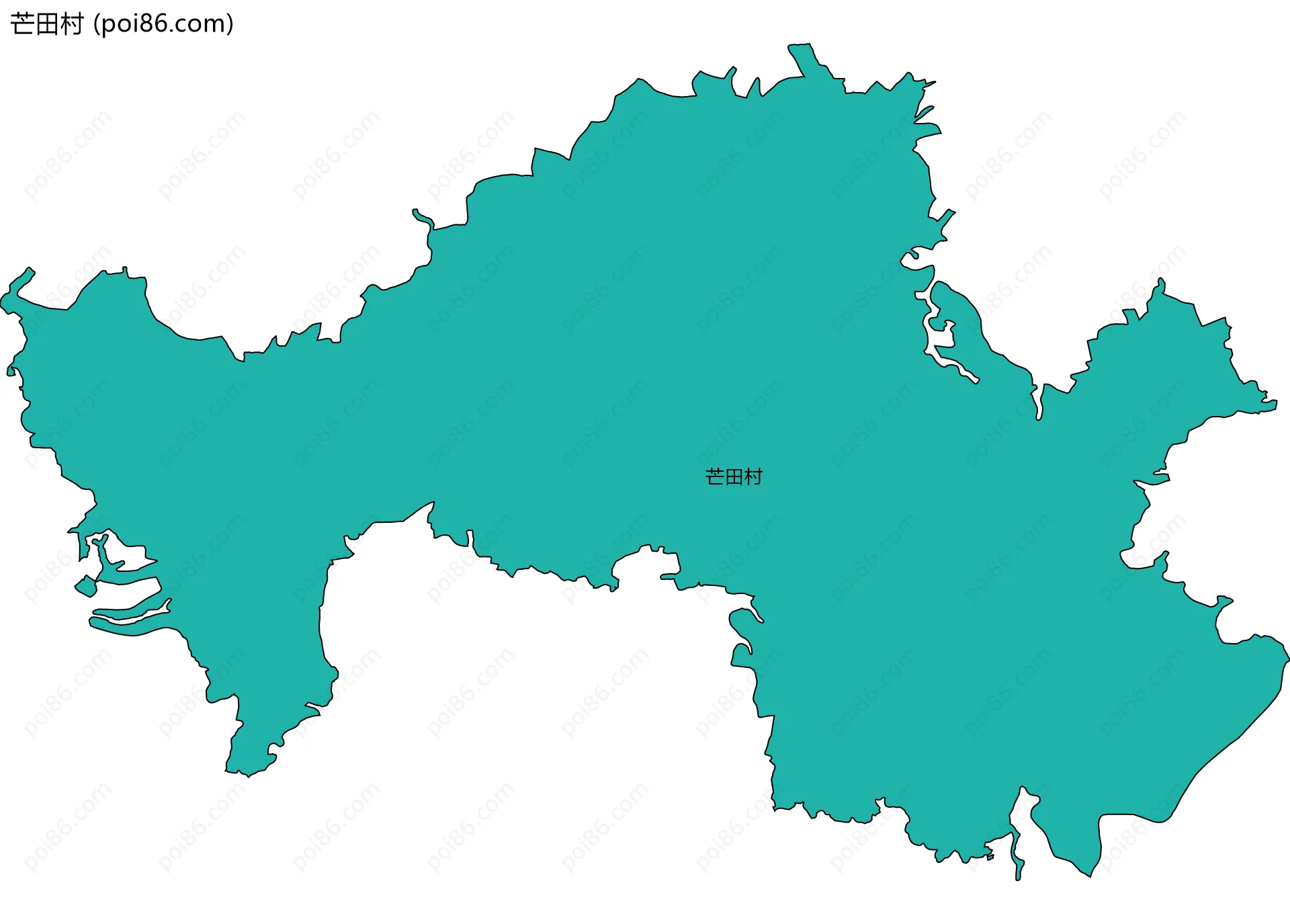 芒田村边界地图