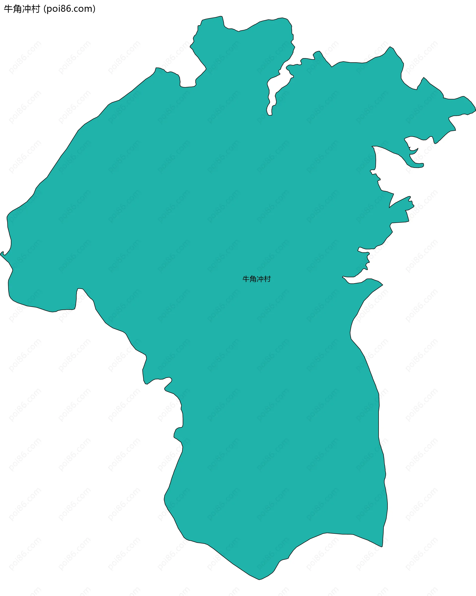 牛角冲村边界地图