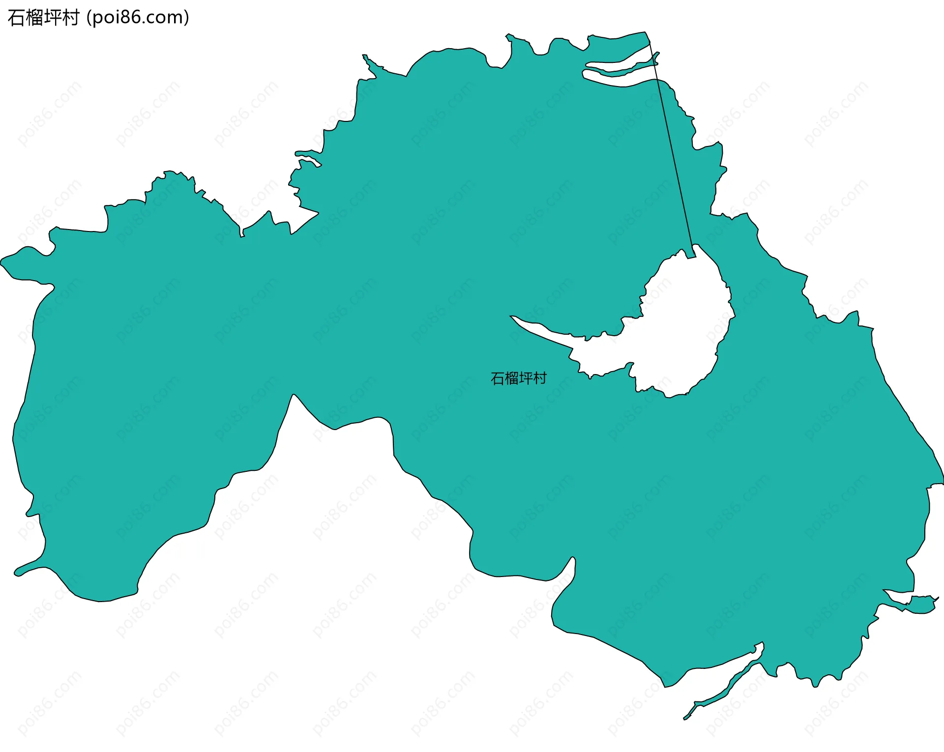 石榴坪村边界地图