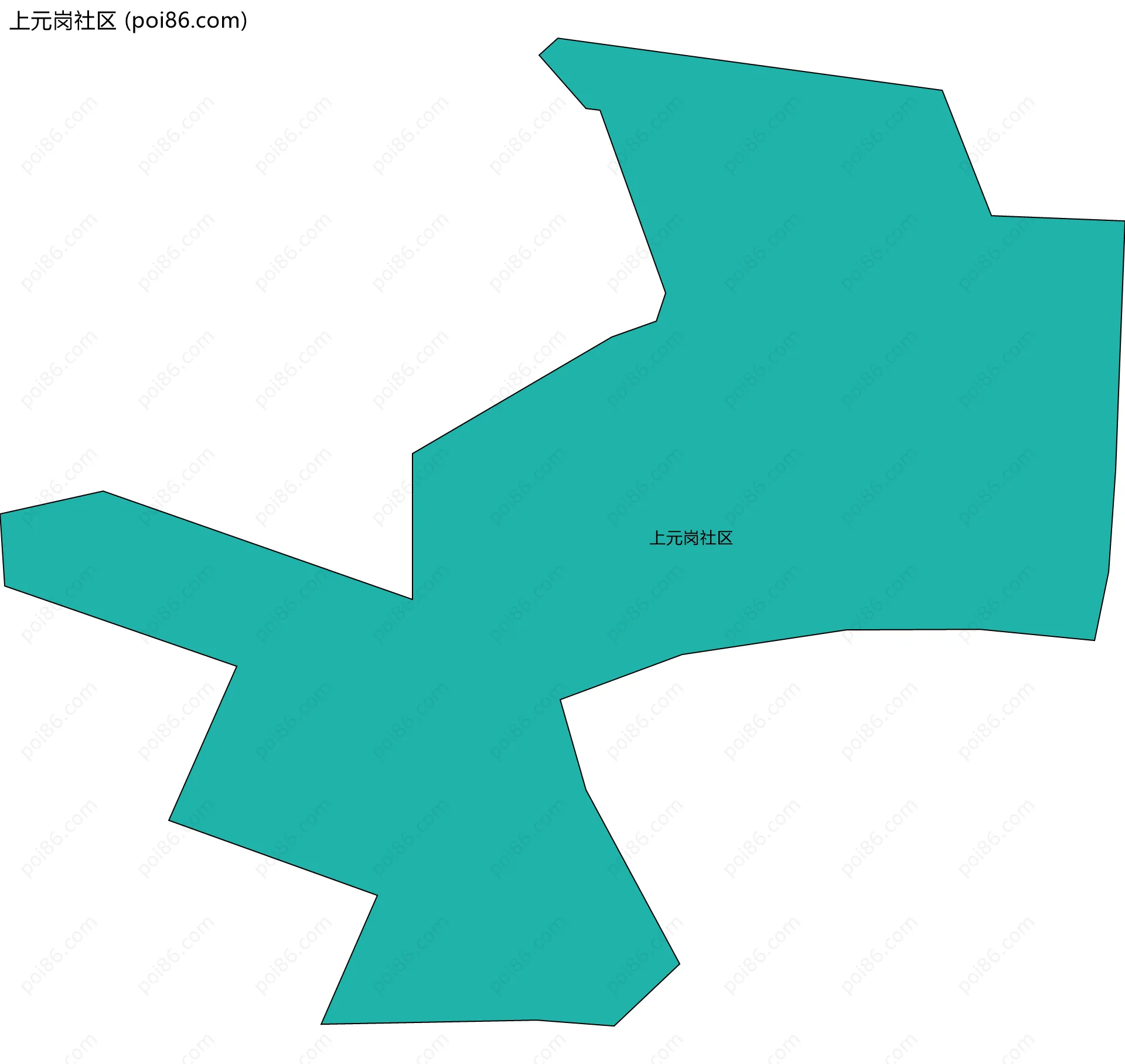 上元岗社区边界地图