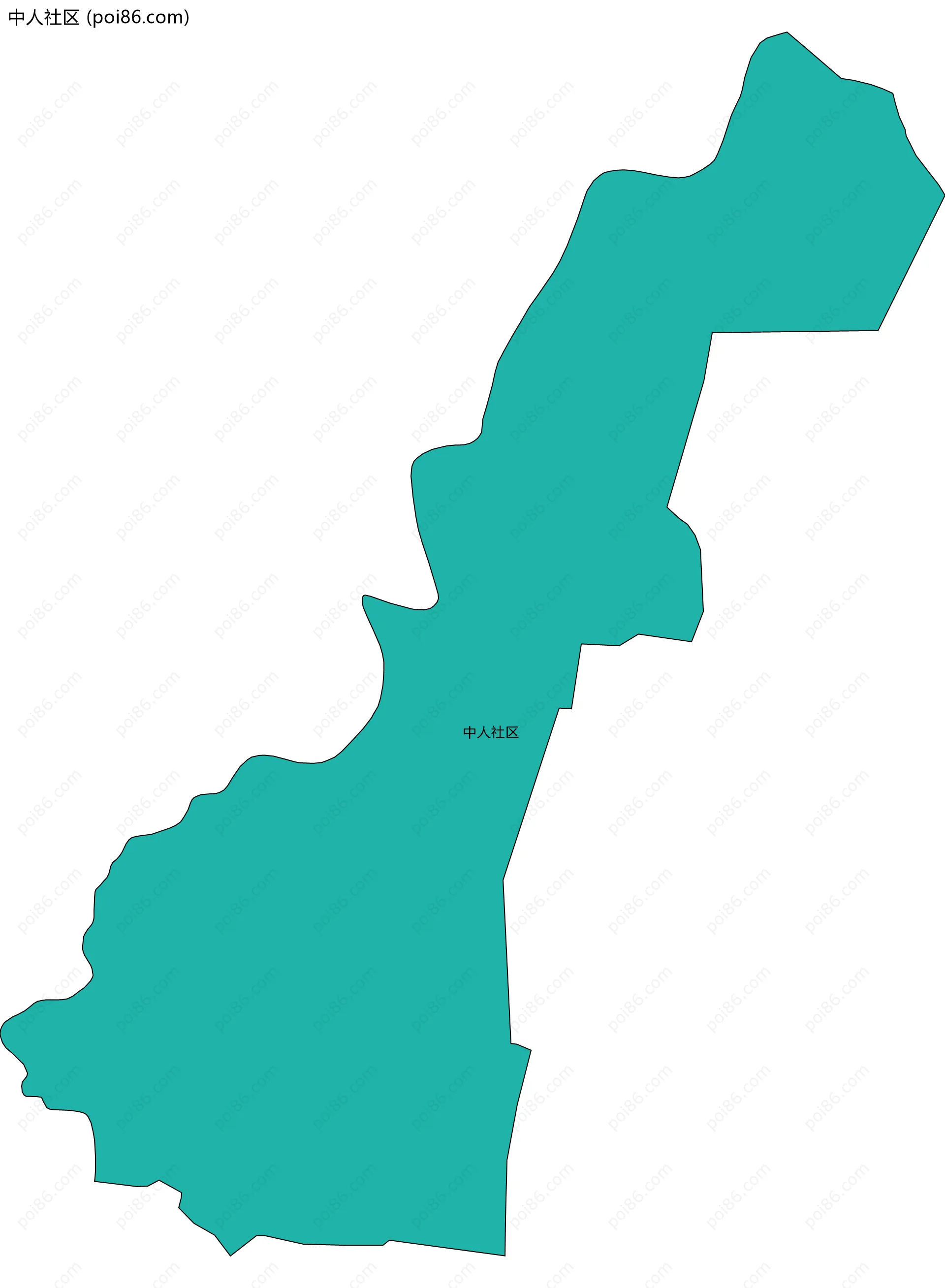 中人社区边界地图